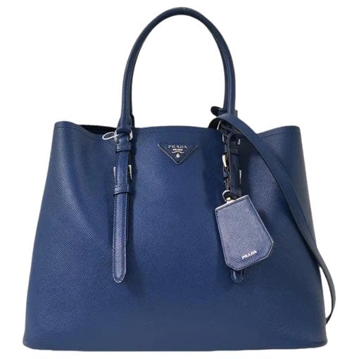 Double leather handbag