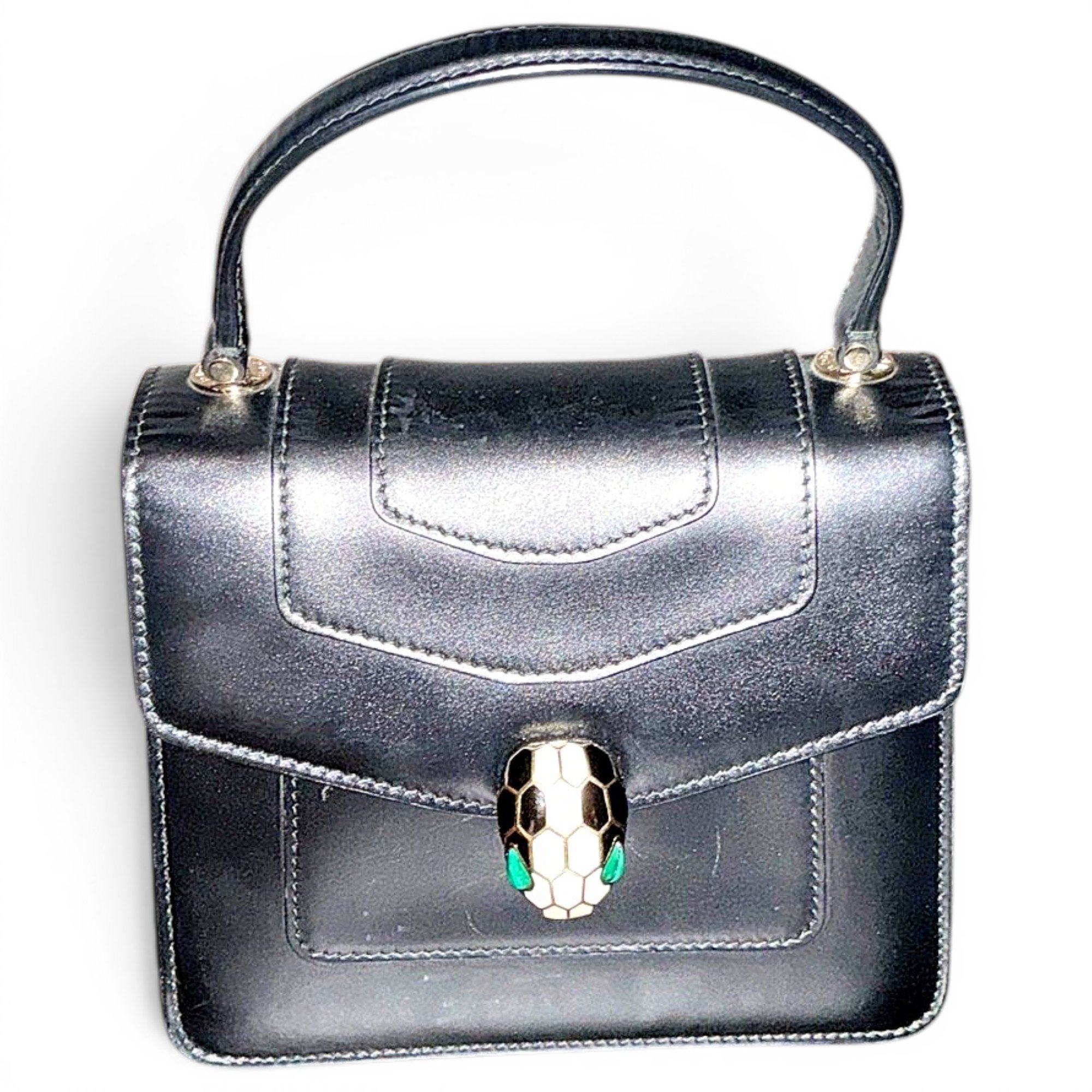 Serpenti leather handbag