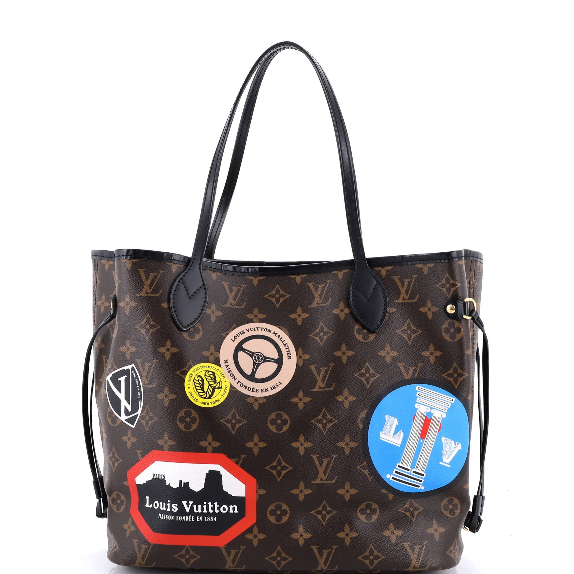 Louis Vuitton Neverfull NM Tote Limited Edition World Tour Monogram Canvas MM