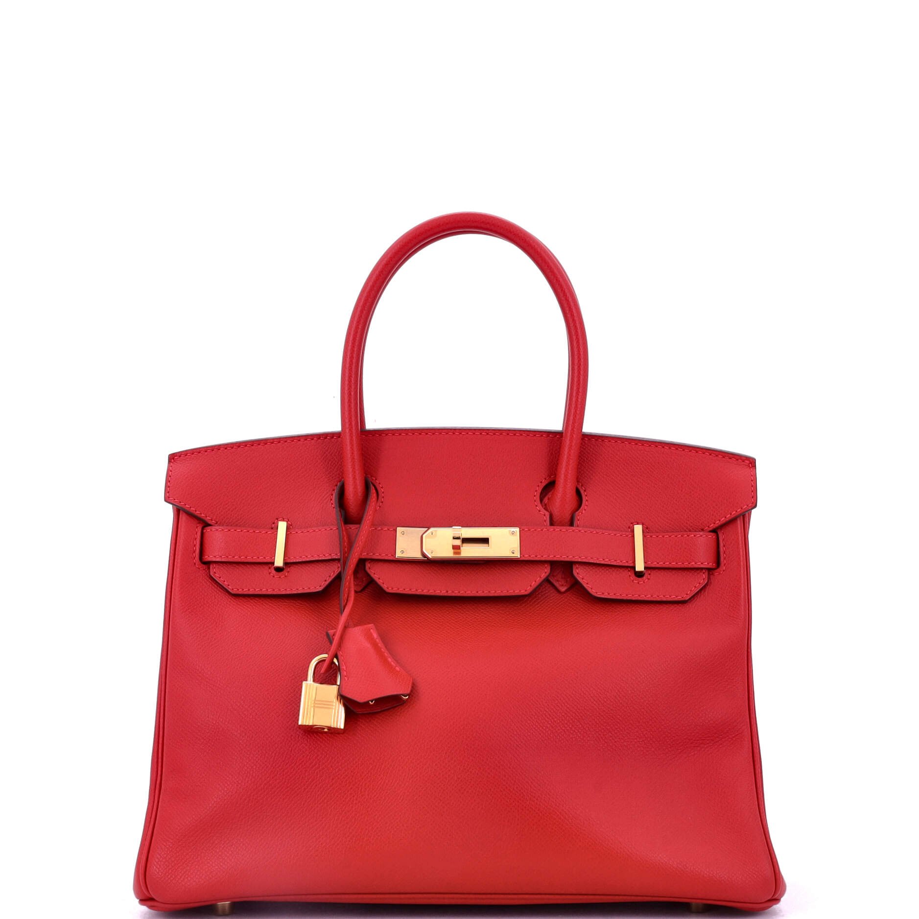 Hermes Birkin Handbag Rouge Casaque Epsom with Gold Hardware 30