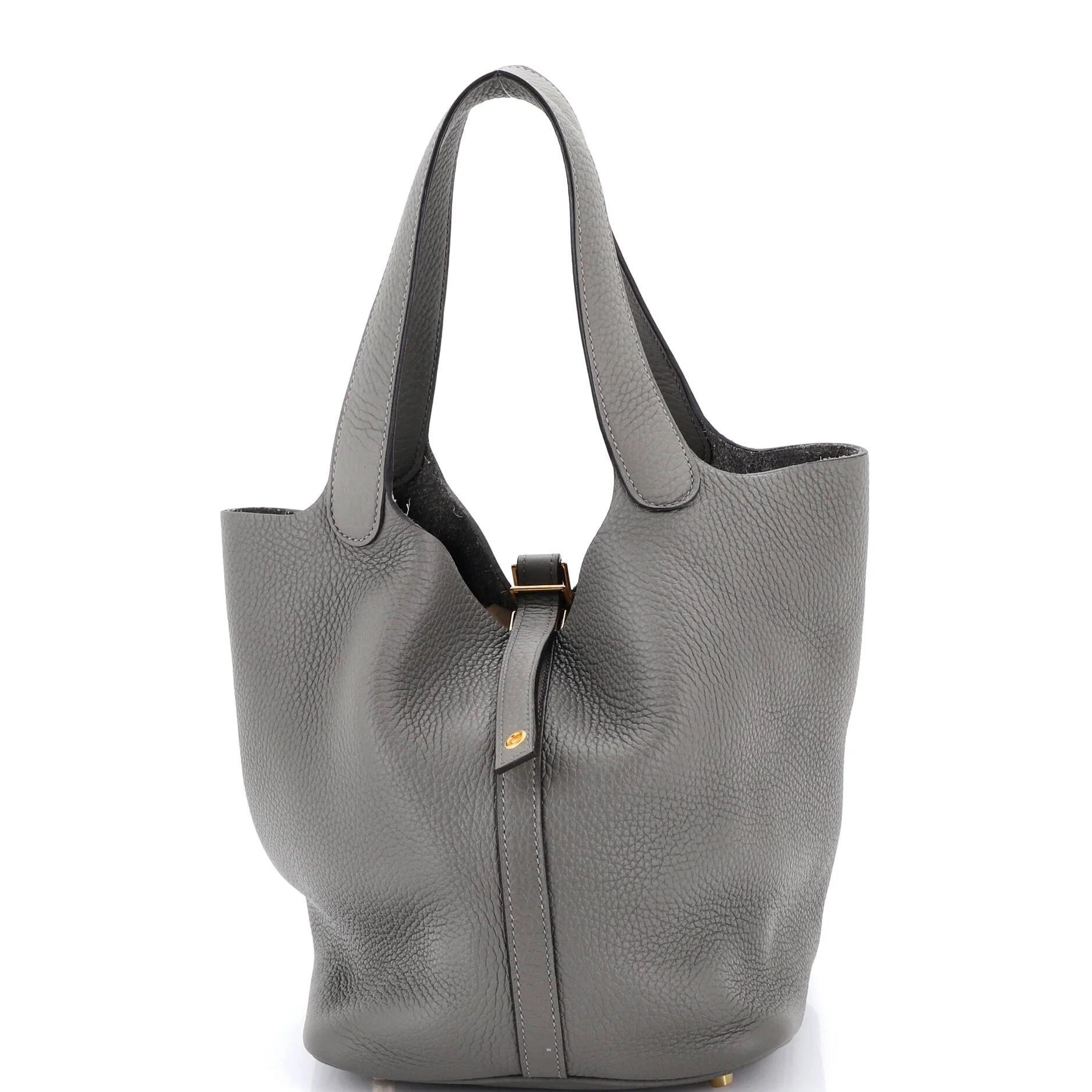 Hermes Picotin 22 Handbag Clemence Leather 2022