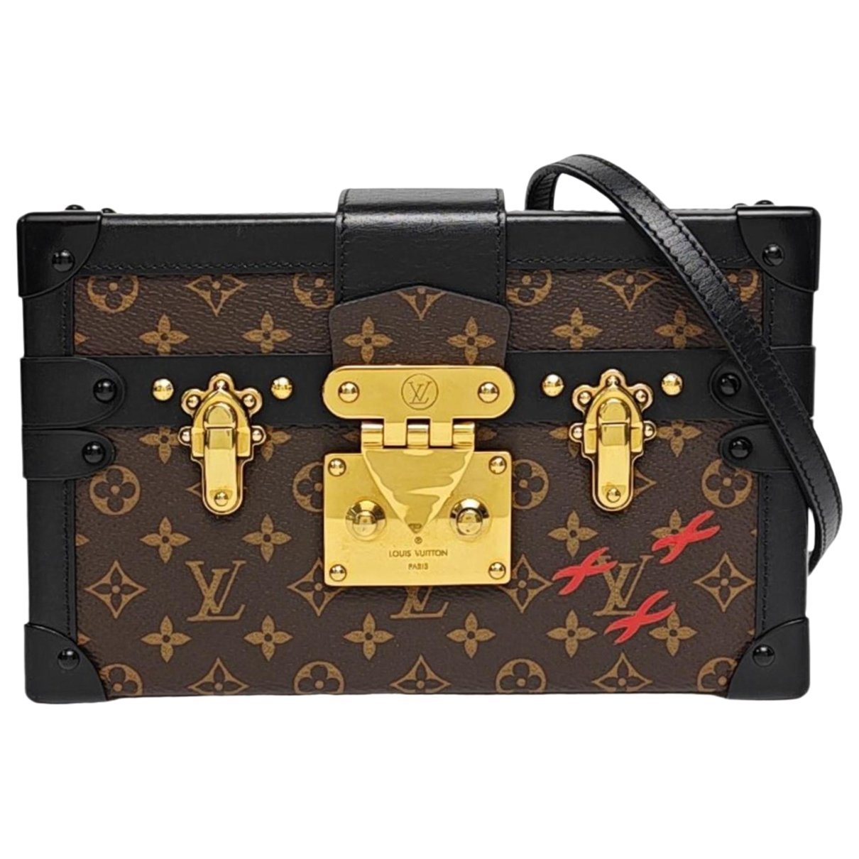 Petite Malle leather crossbody bag