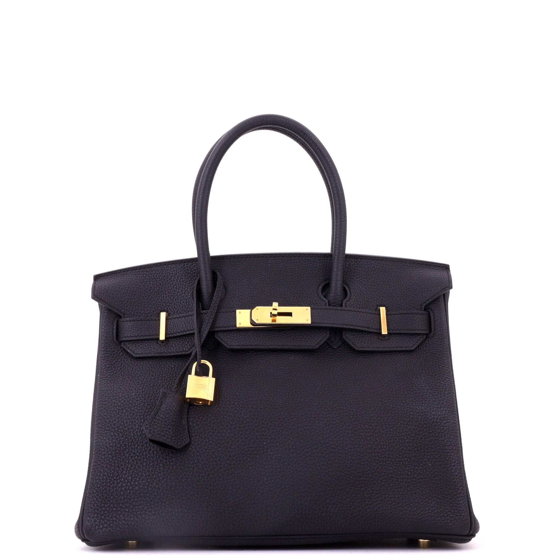 Birkin Handbag Noir Togo with Gold Hardware 30