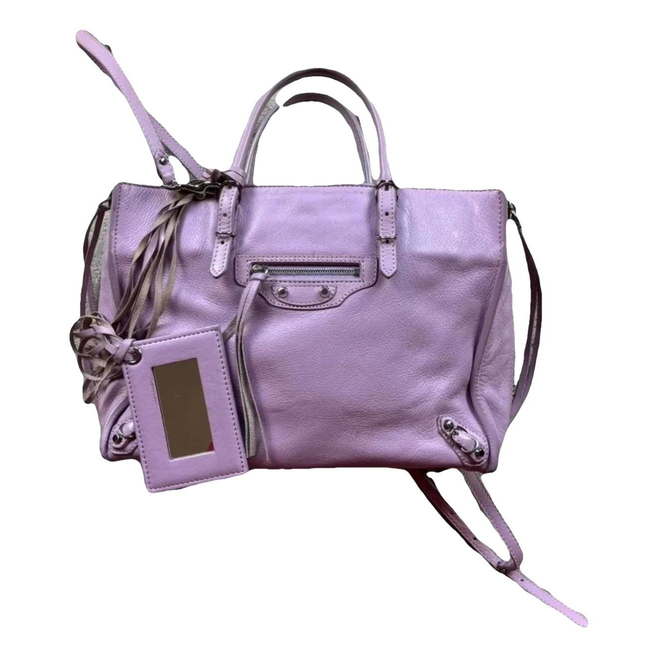 Papier leather handbag