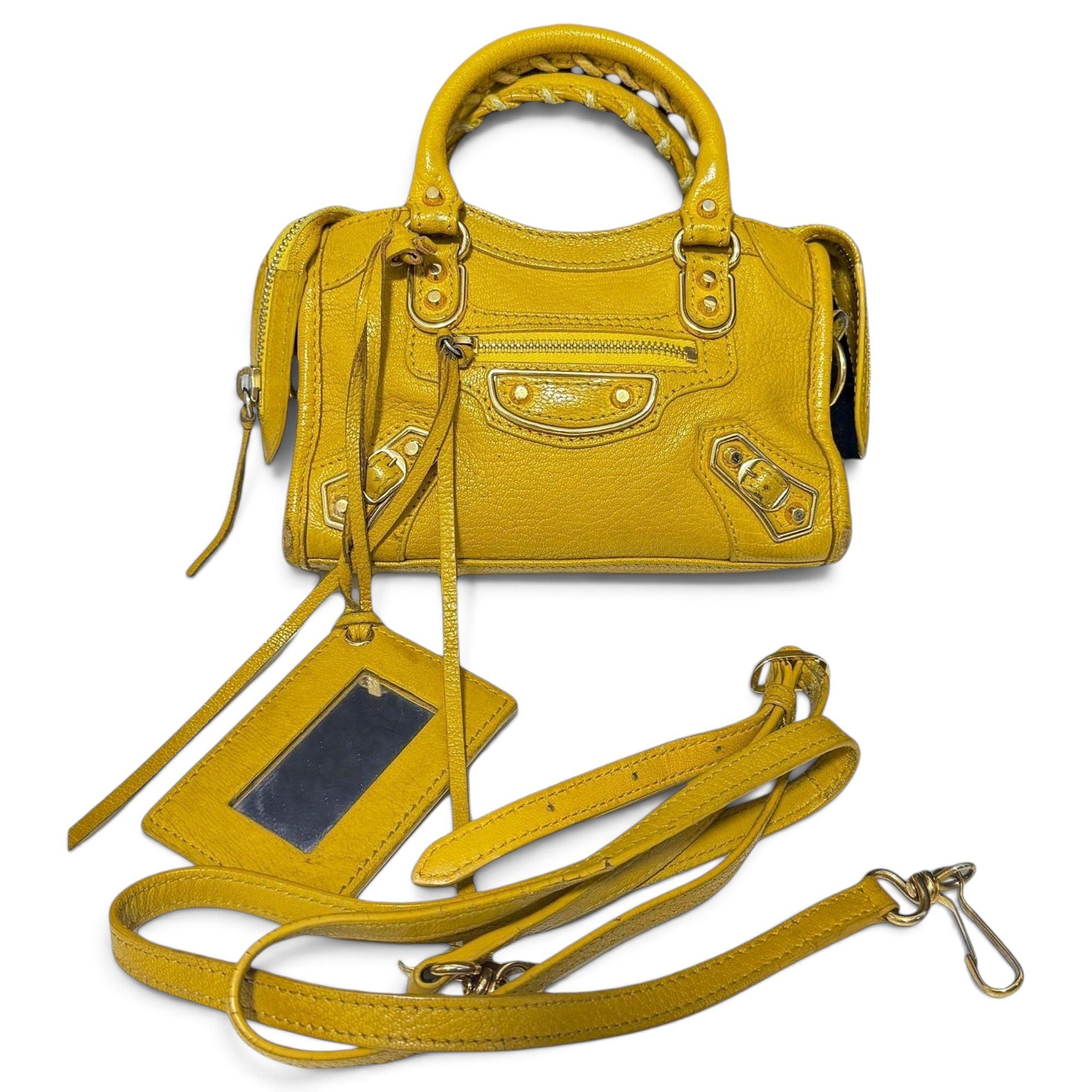 City leather handbag