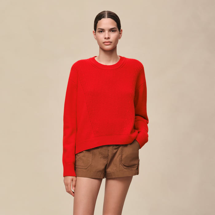 Rouge Amazone Cashmere Long-sleeve Sweater