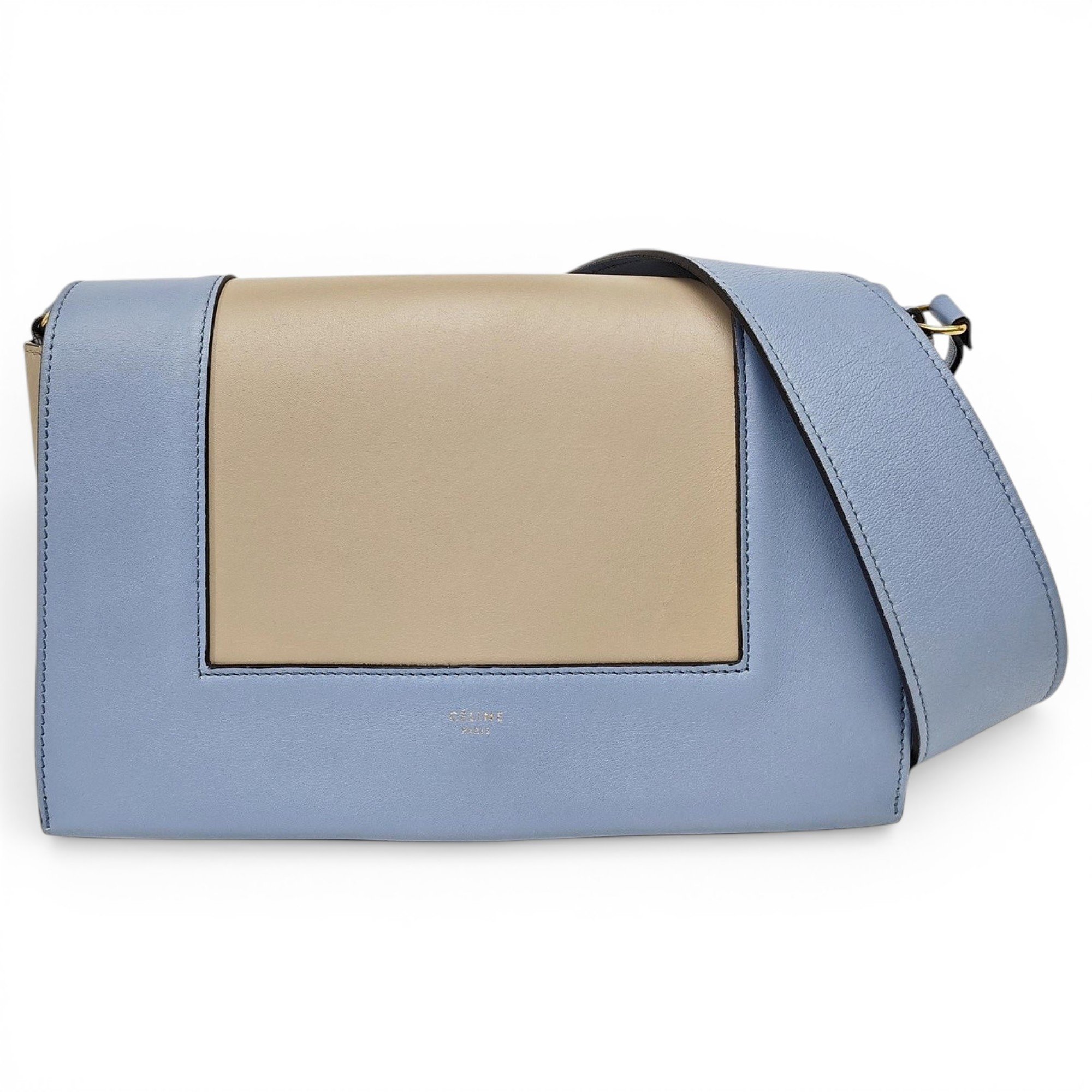 Frame leather handbag