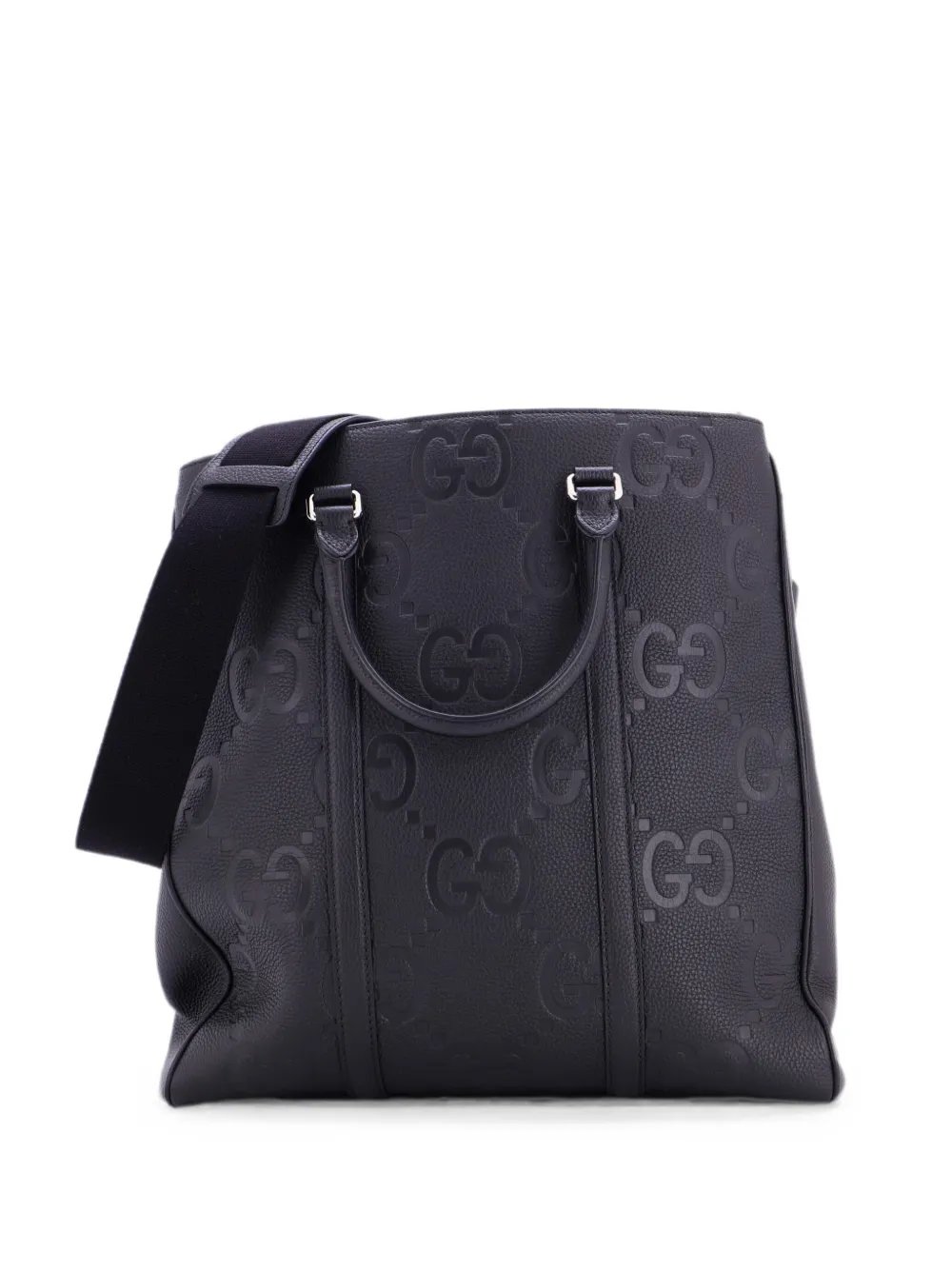 Vertical Structured Top Handle Open Tote Jumbo GG Embossed Leather Medium crossbody bag