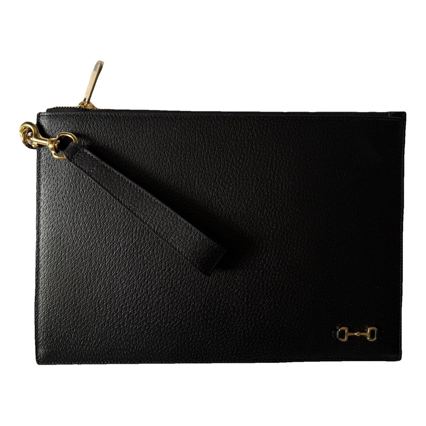 Leather clutch bag