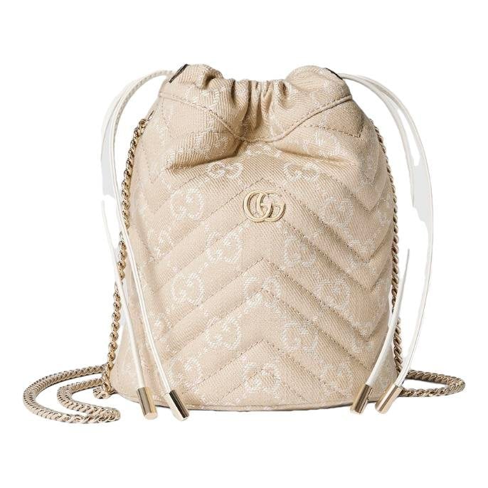 GG Marmont Chain Bucket cloth crossbody bag