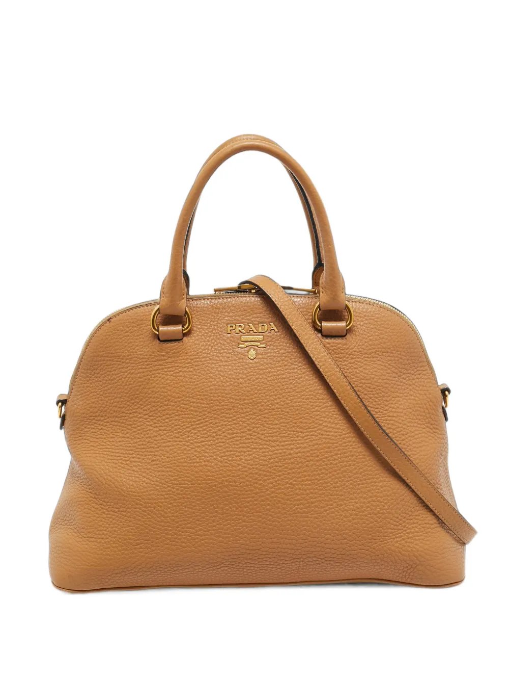 Vitello leather dome satchel bag