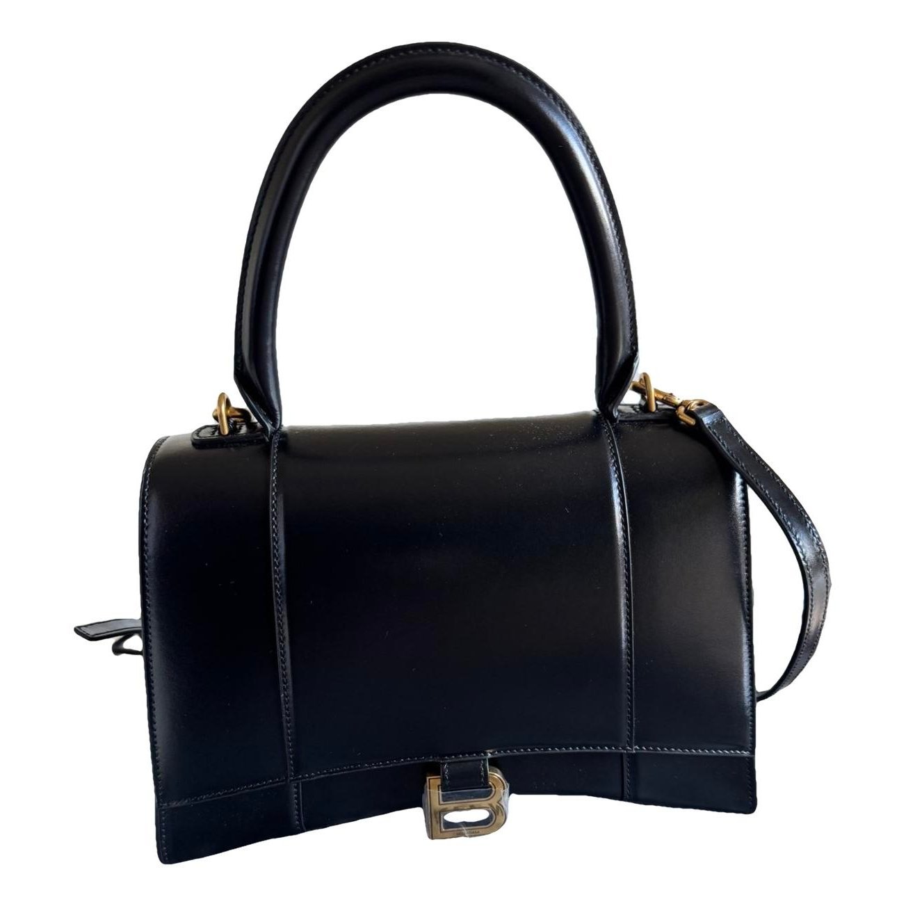 Hourglass leather crossbody bag