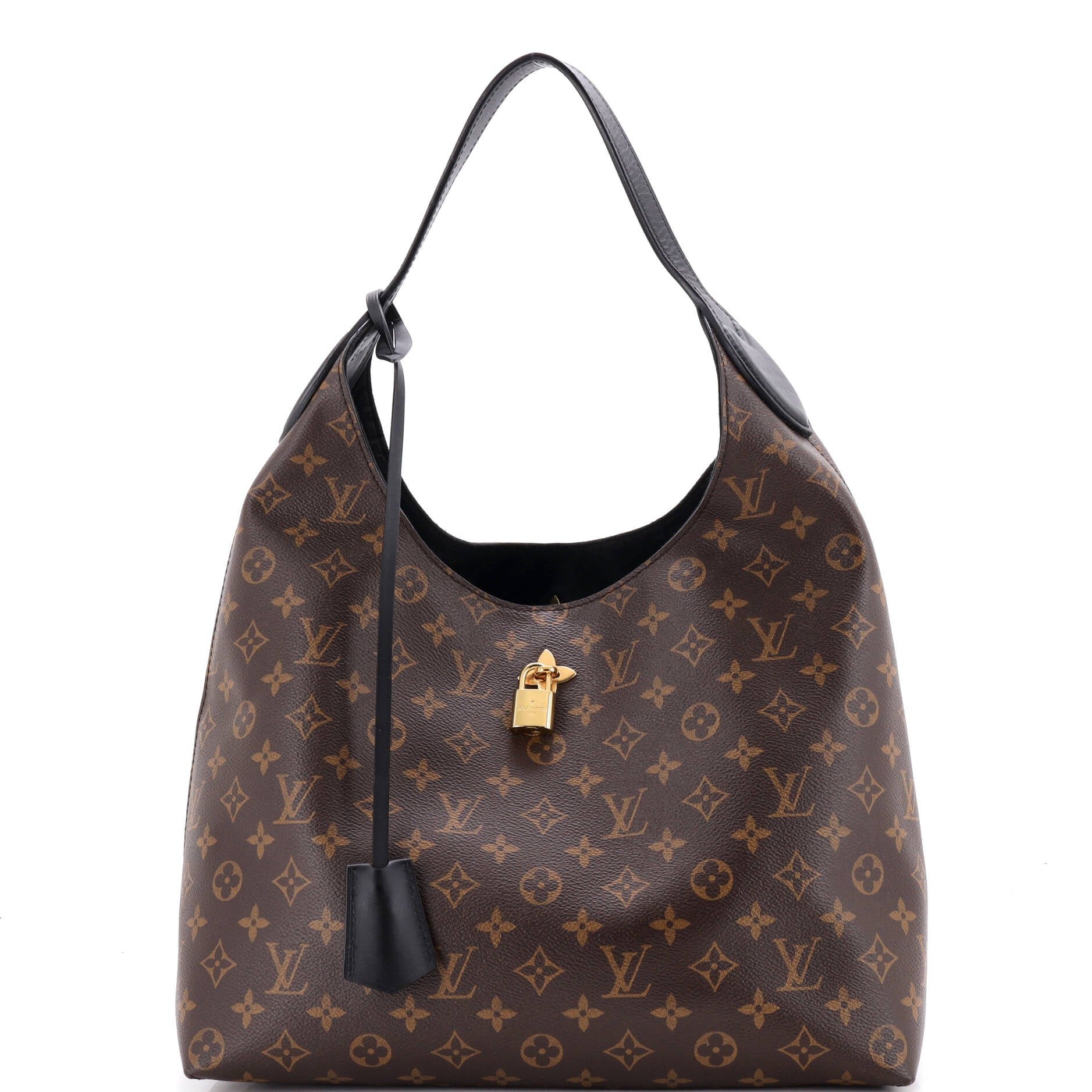 Flower Hobo Monogram Canvas with Leather