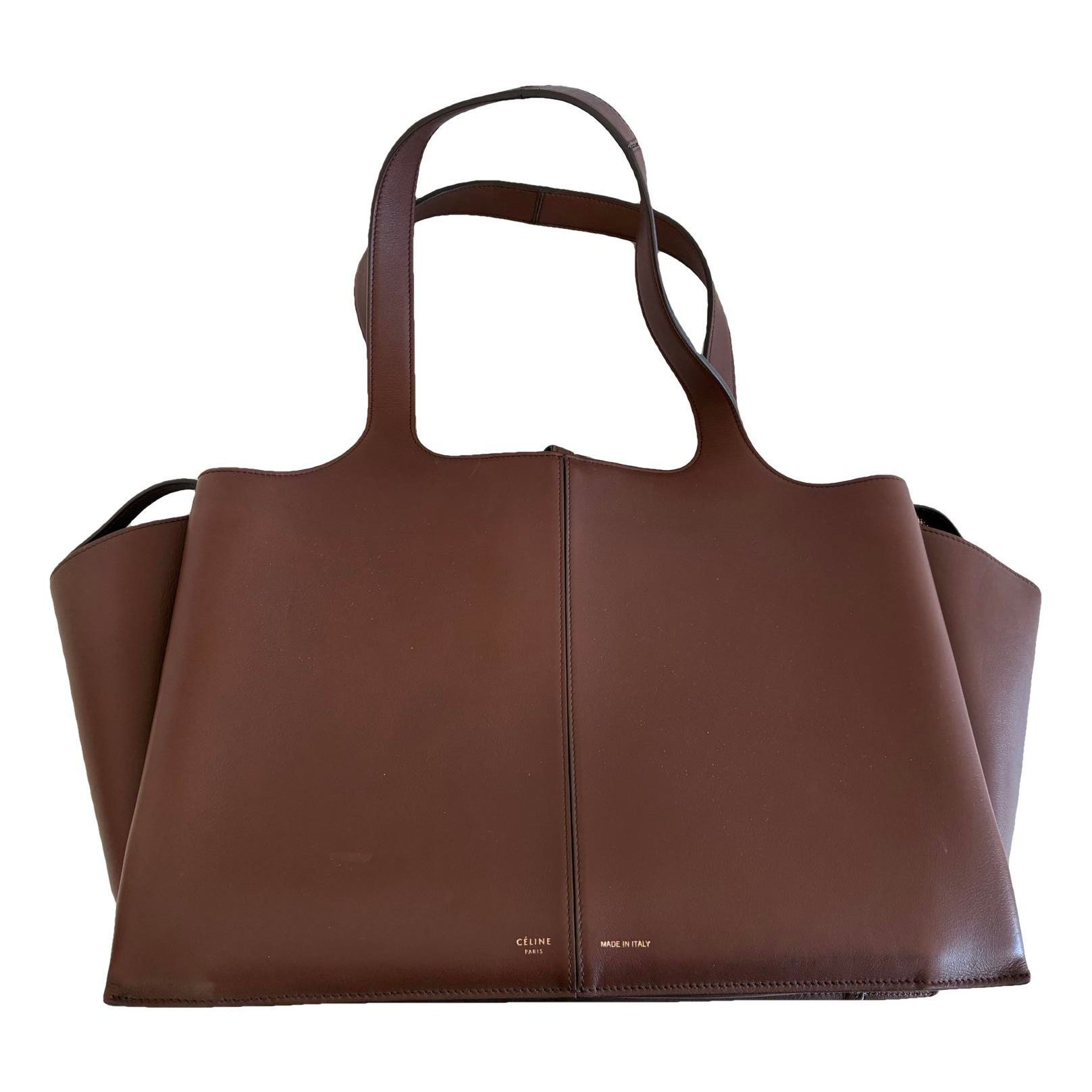 Tri-Fold leather tote