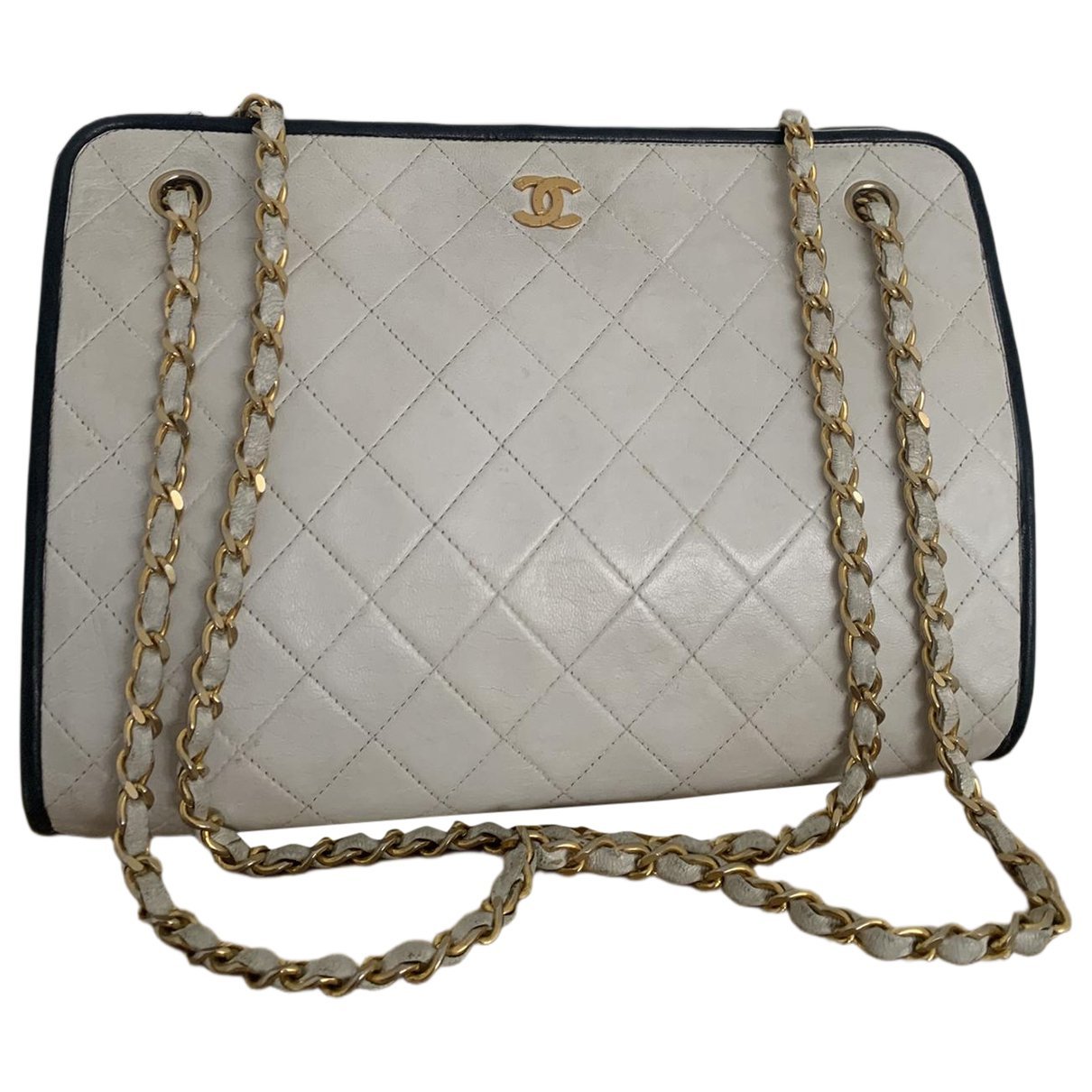 Vintage CC Chain leather tote