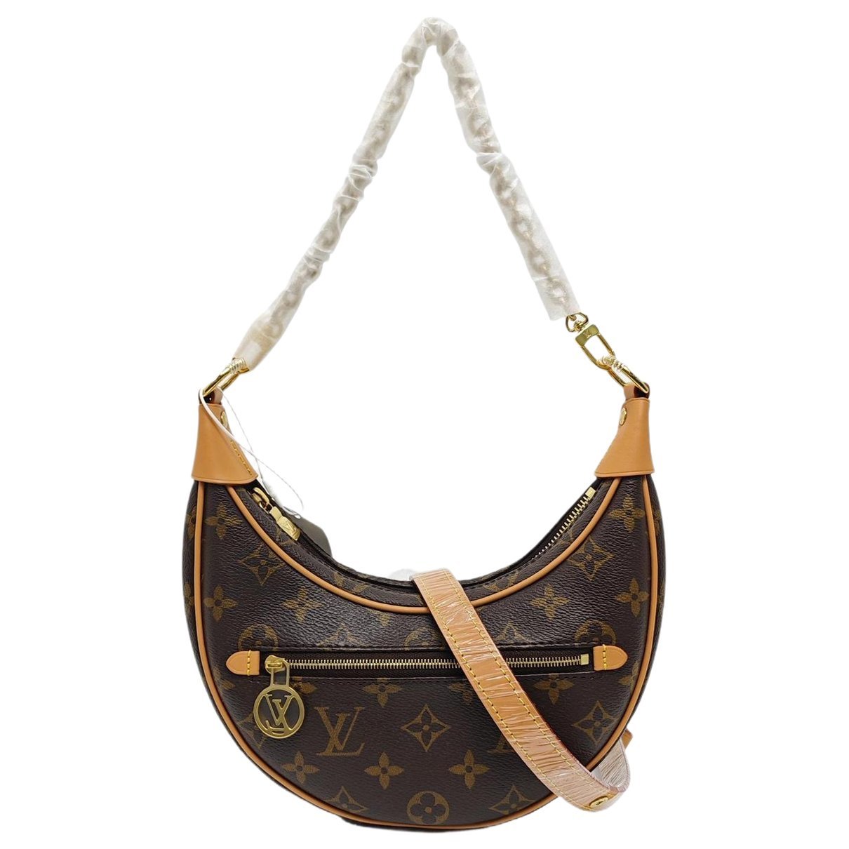 Loop leather crossbody bag