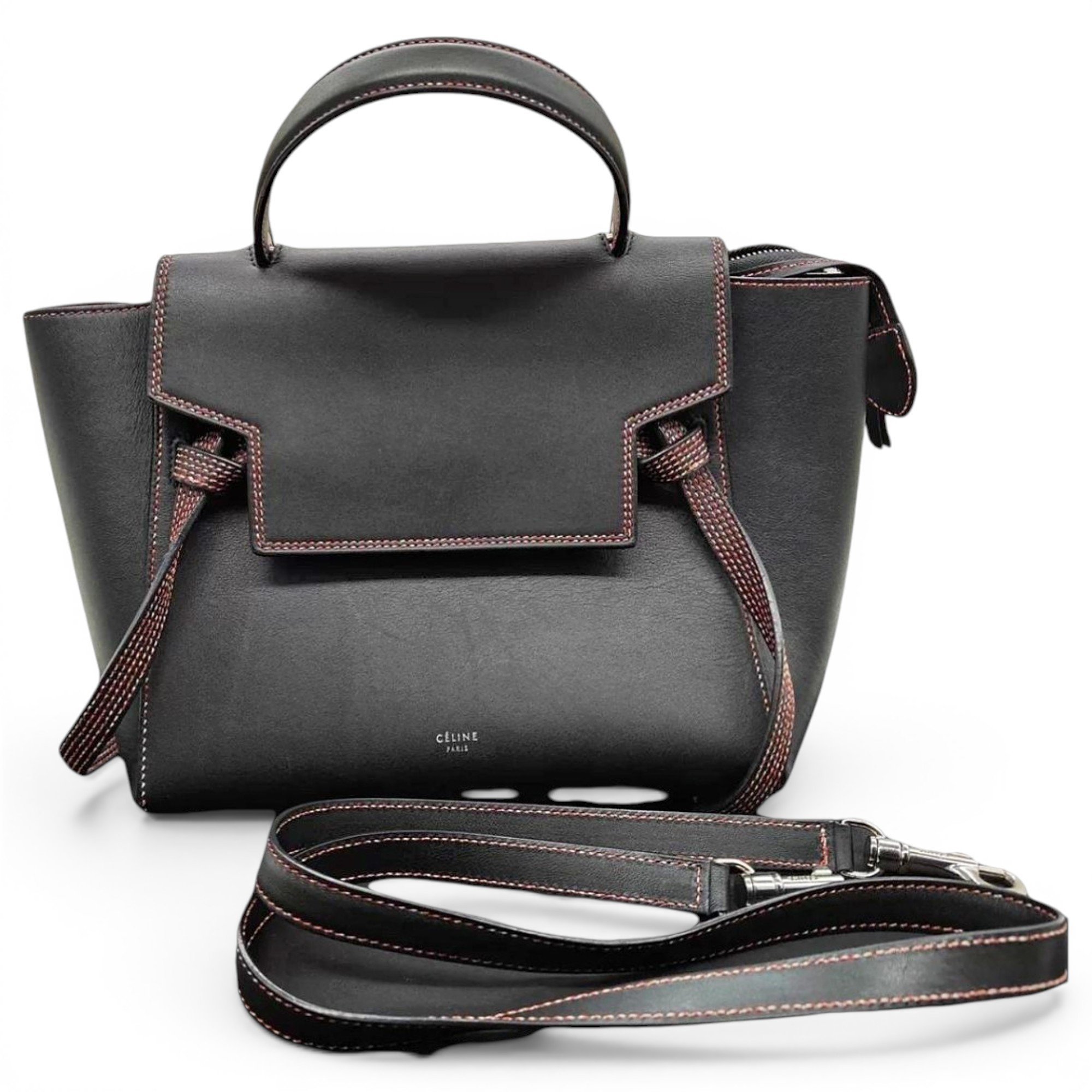 Belt leather handbag