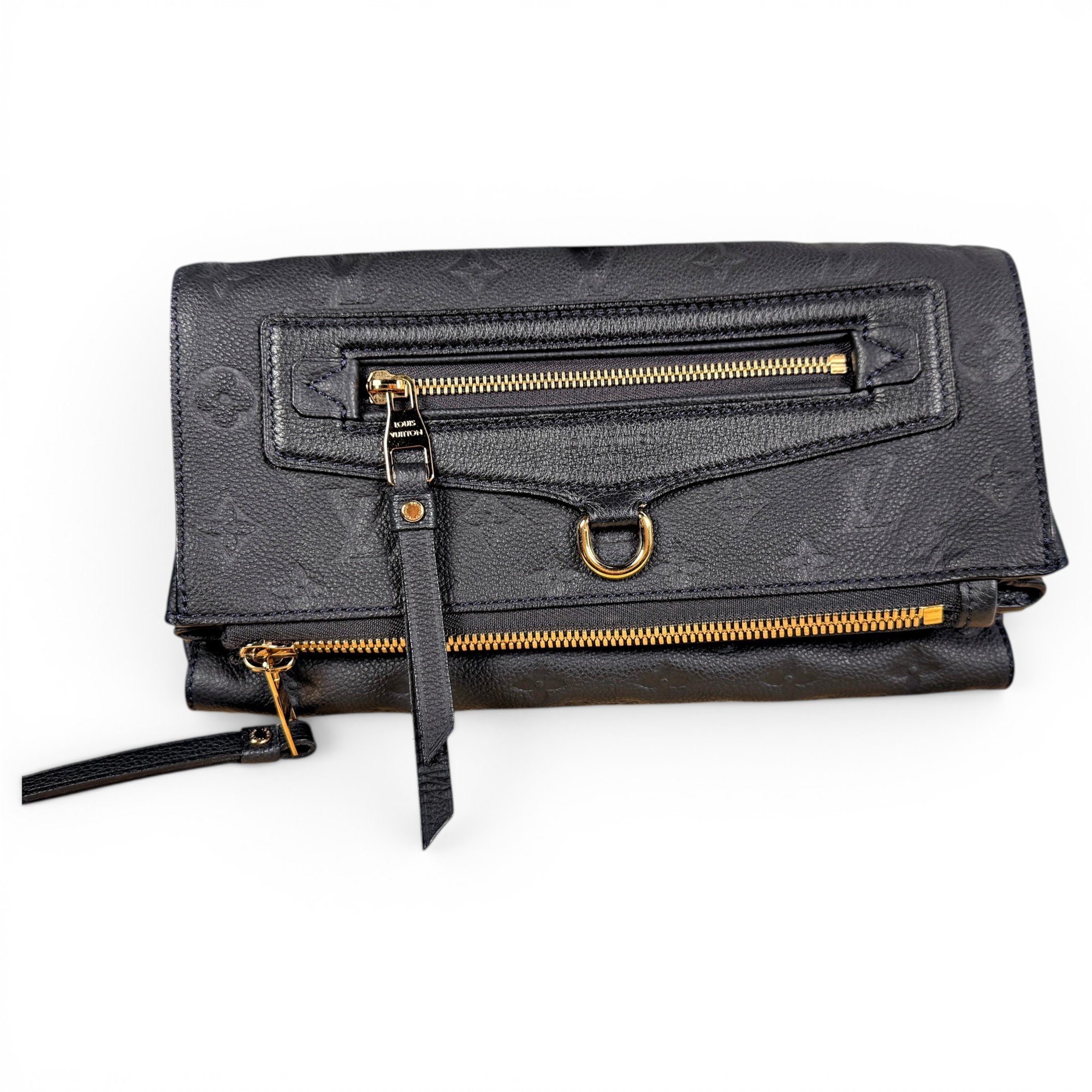 Pétillante leather clutch bag