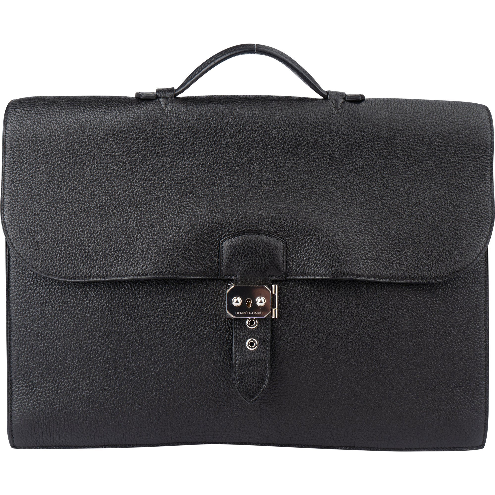 H leather satchel