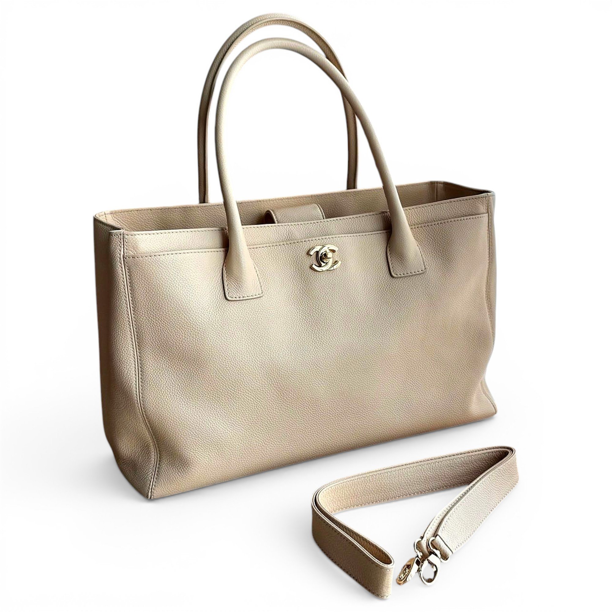 Executive leather tote
