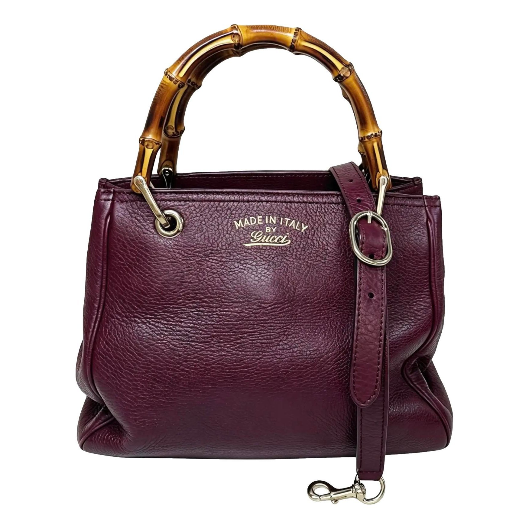 Bamboo leather handbag