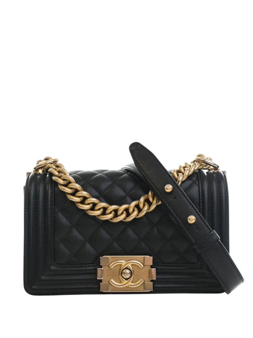 2019 Small Quilted Caviar Boy Flap crossbody bag
