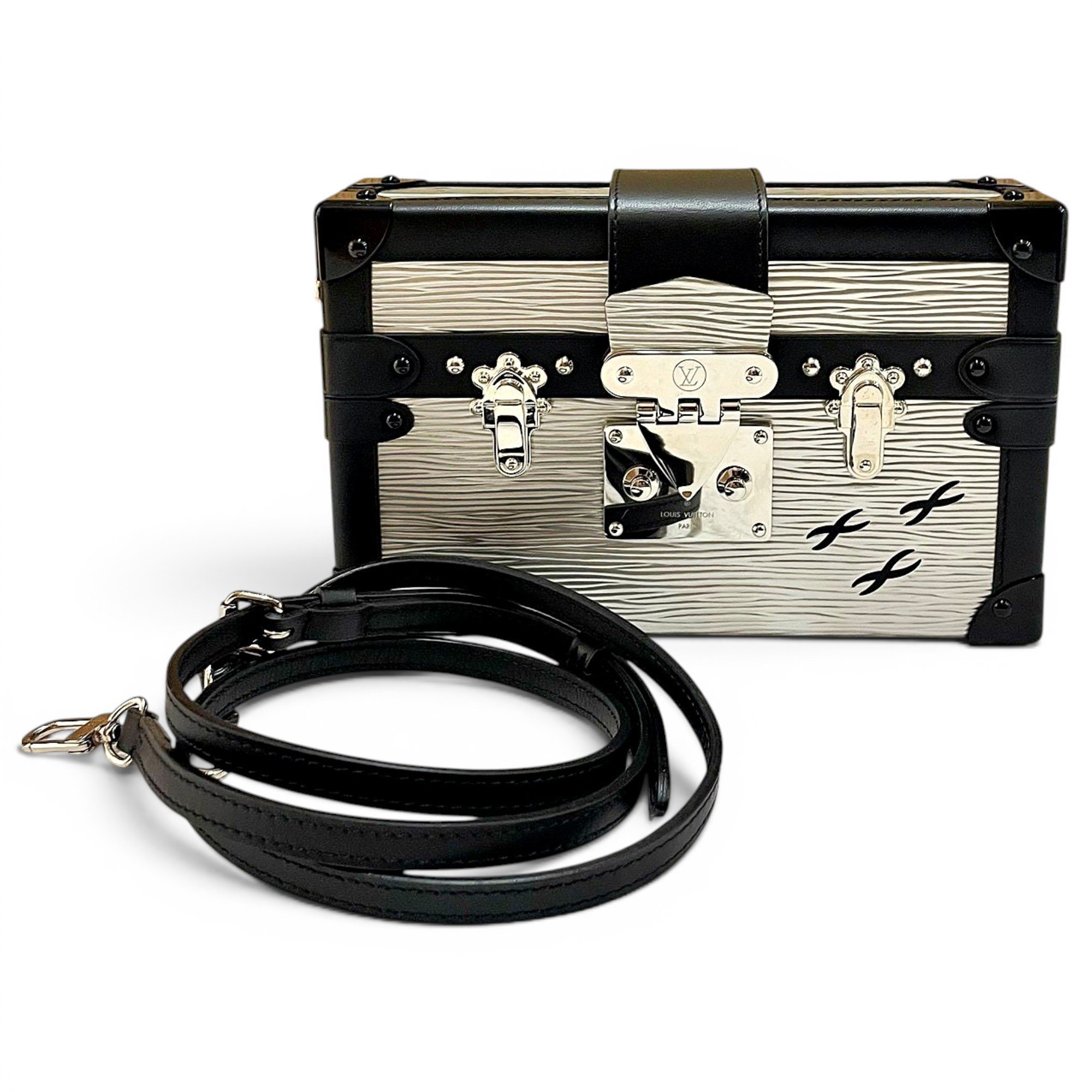 Petite Malle leather handbag