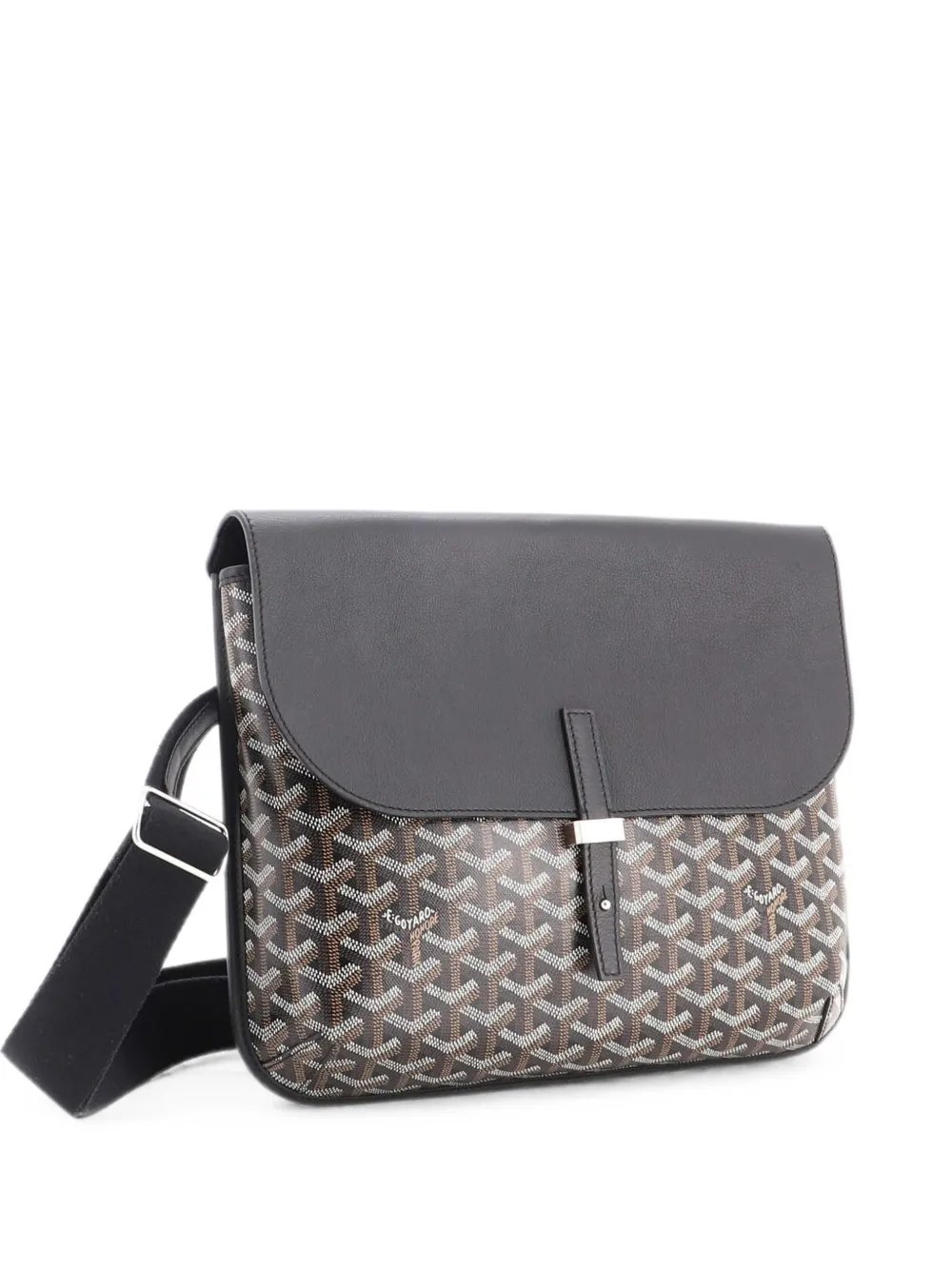 Coursier Messenger Bag Coated Canvas and Leather crossbody bag