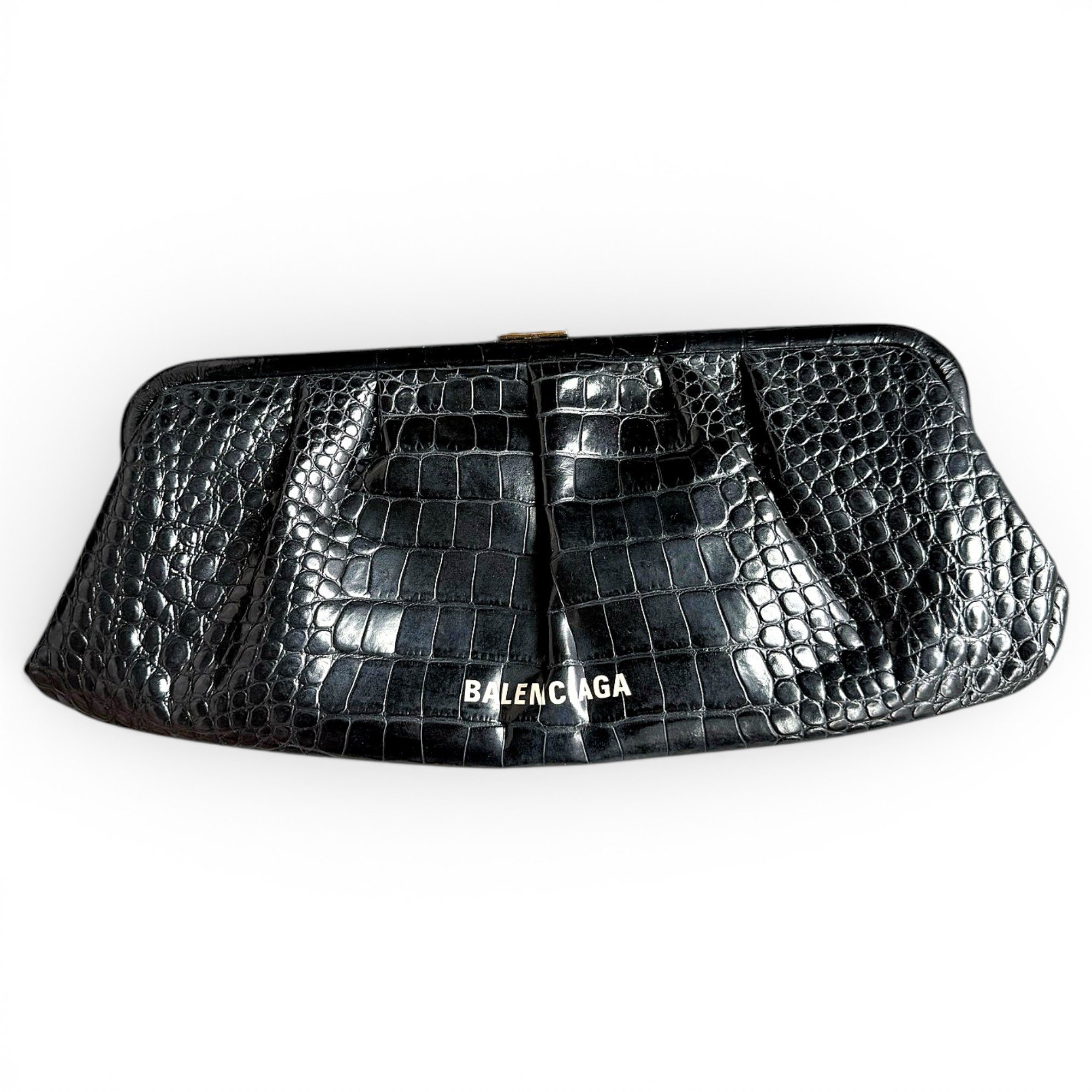 Leather clutch bag