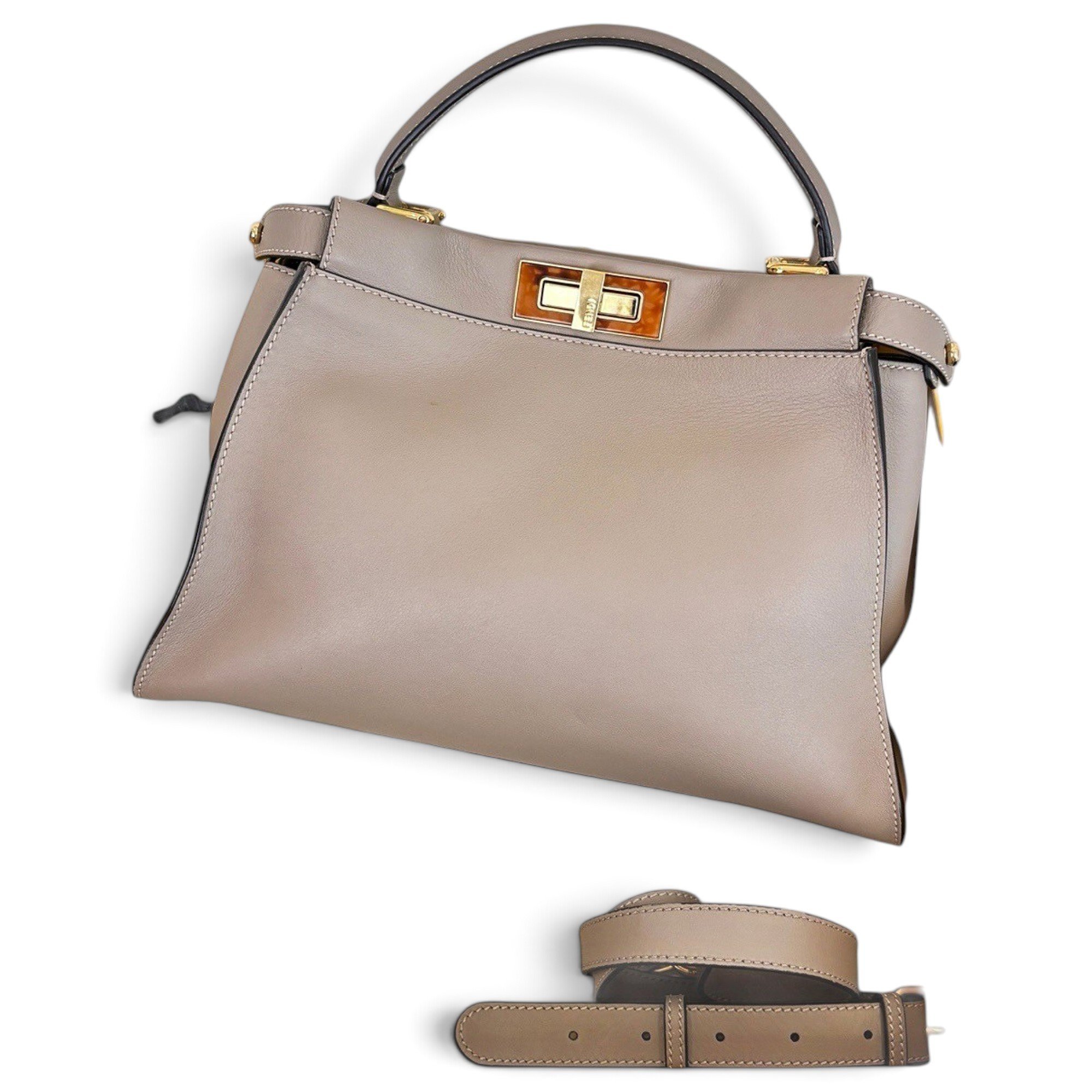 Peekaboo leather handbag