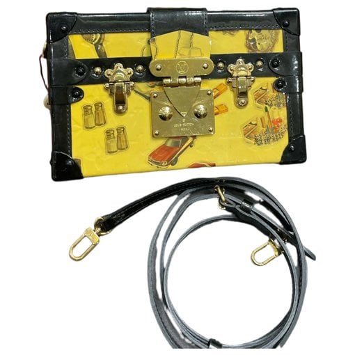 Petite Malle patent leather crossbody bag