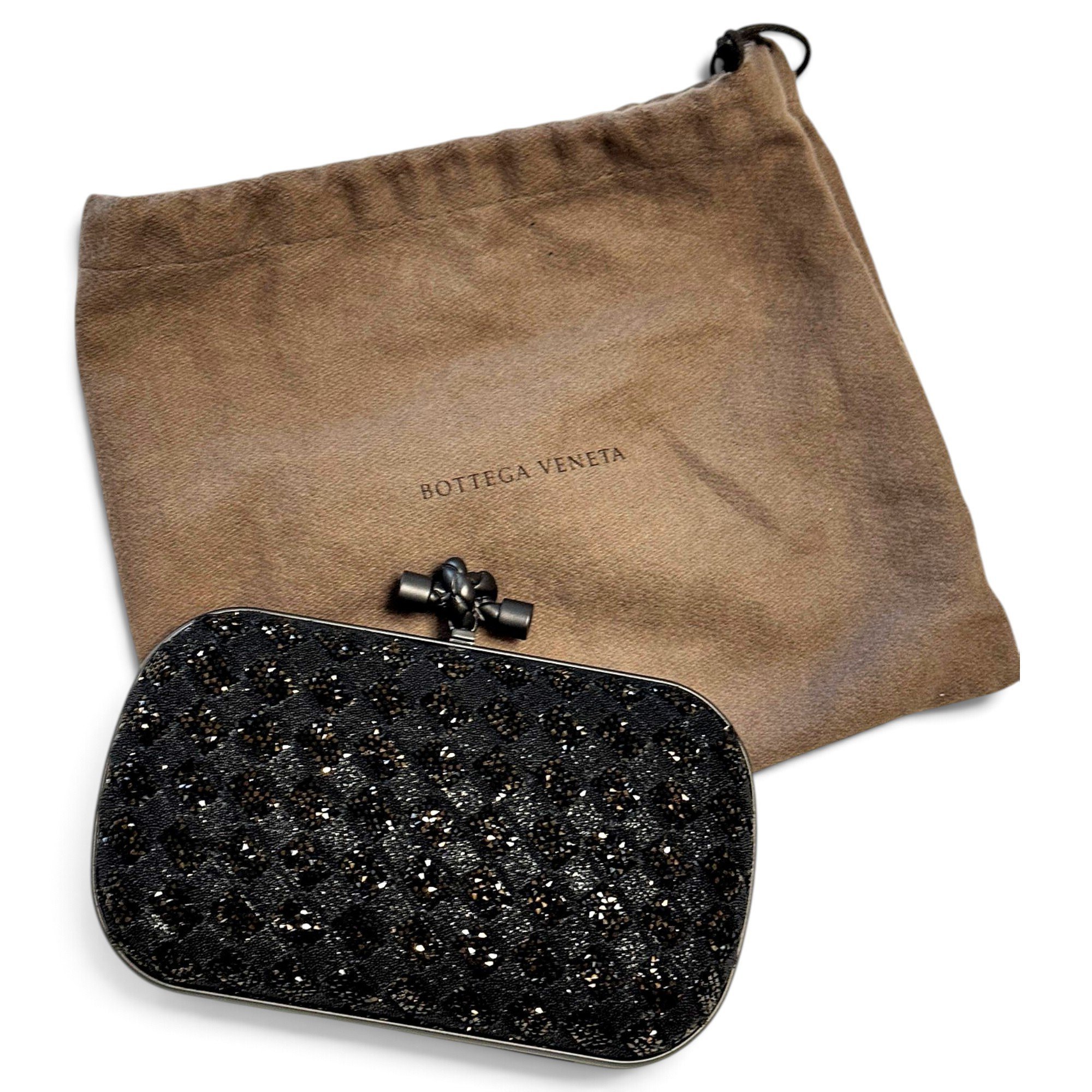 Pochette Knot silk clutch bag