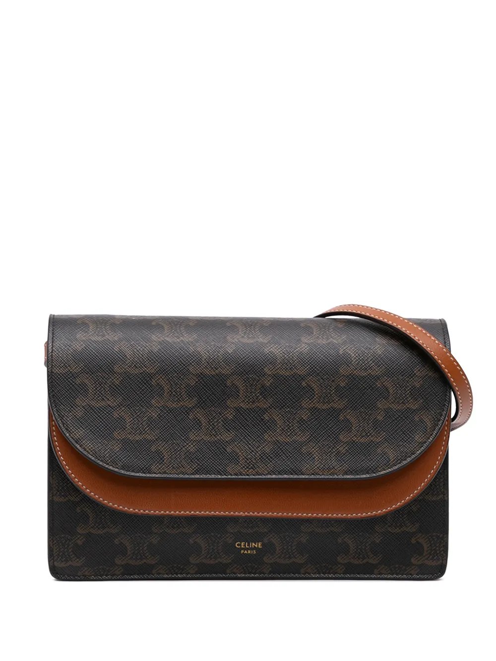 2022 Triomphe Coated Canvas Wallet On Strap crossbody bag