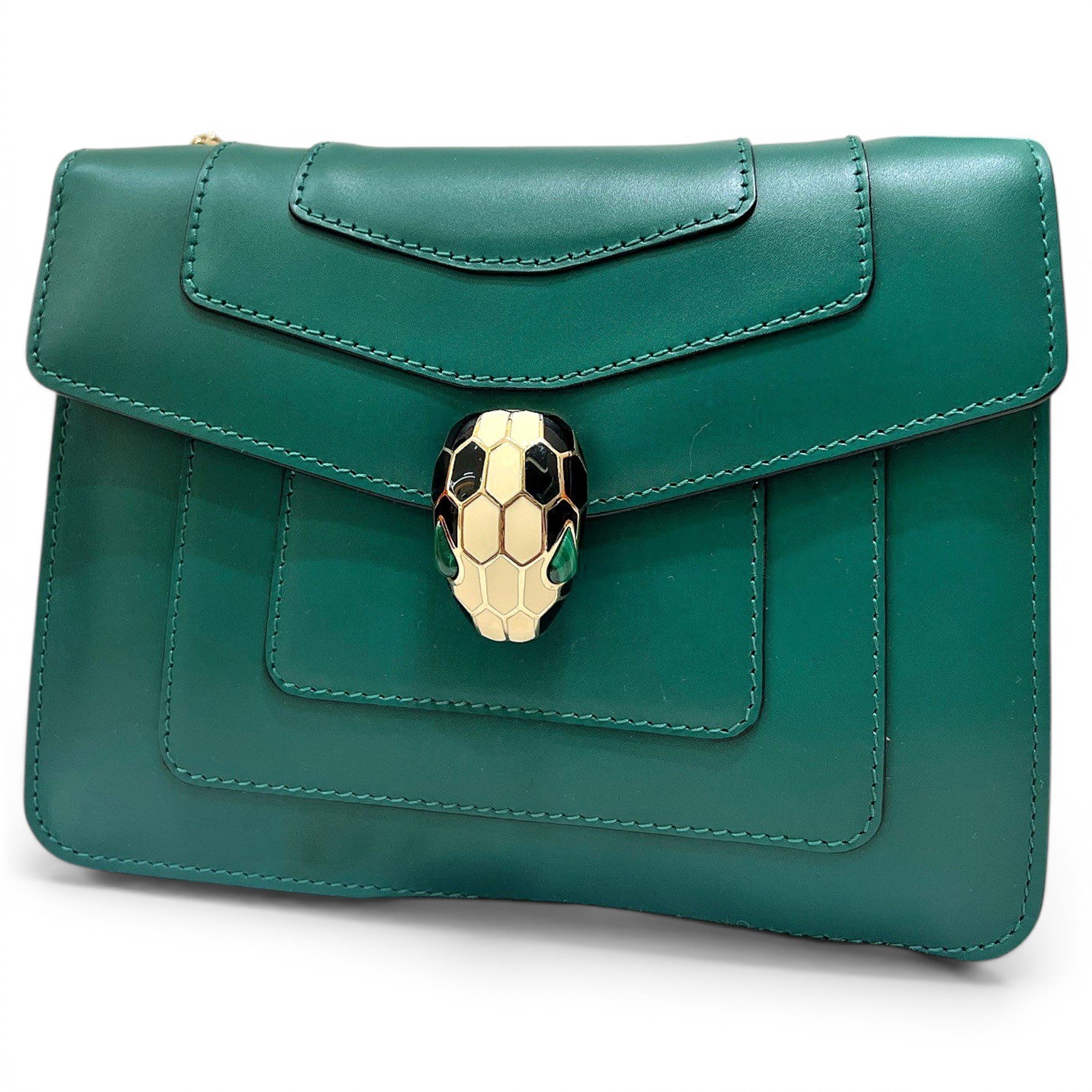 Serpenti leather handbag