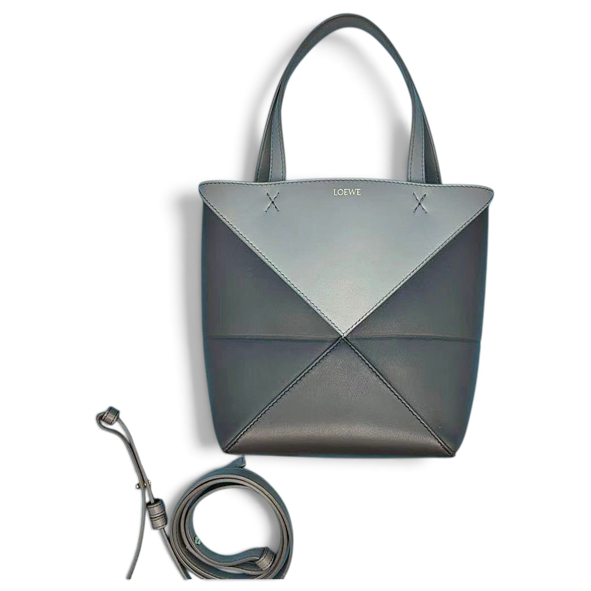 Puzzle Fold leather tote