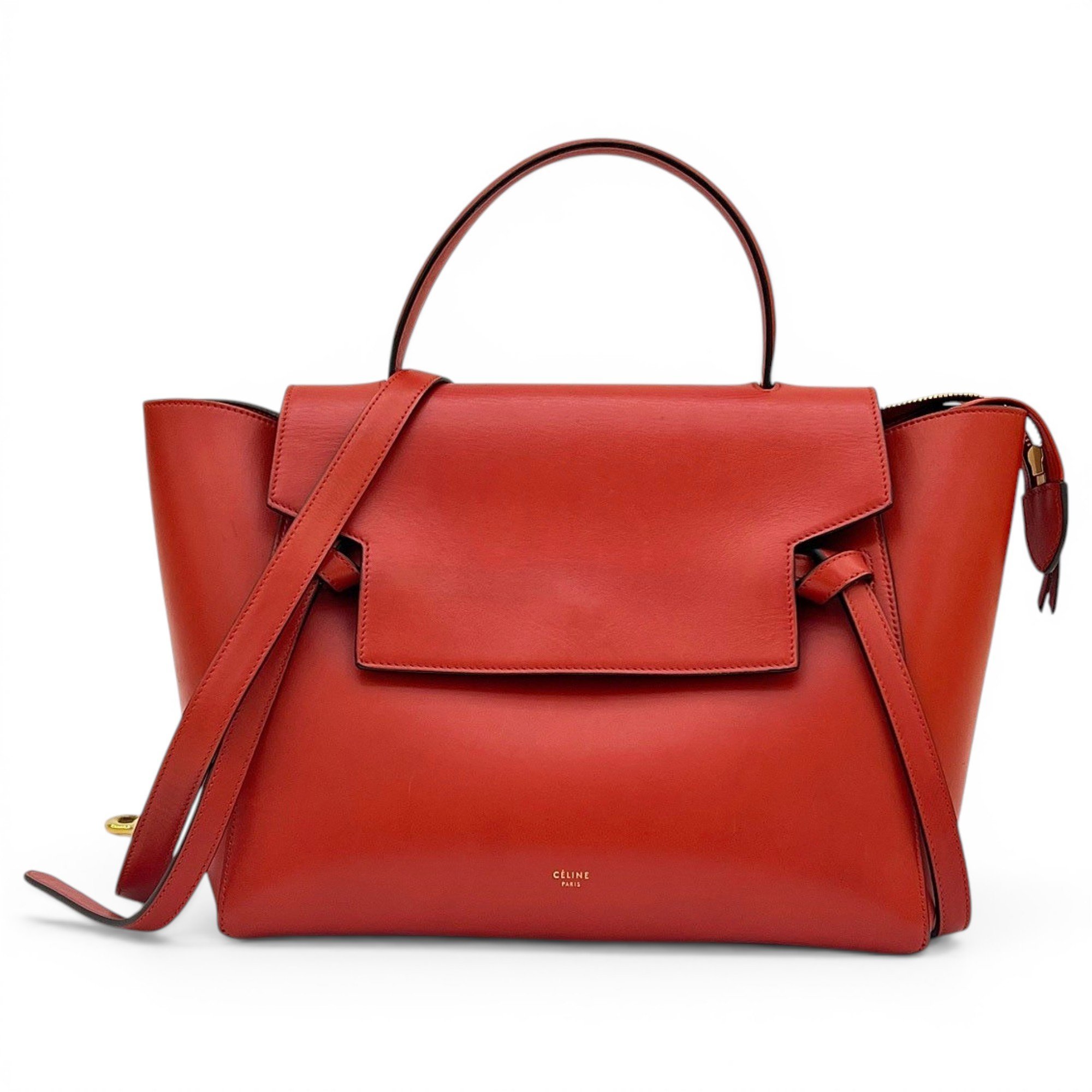 Belt leather handbag