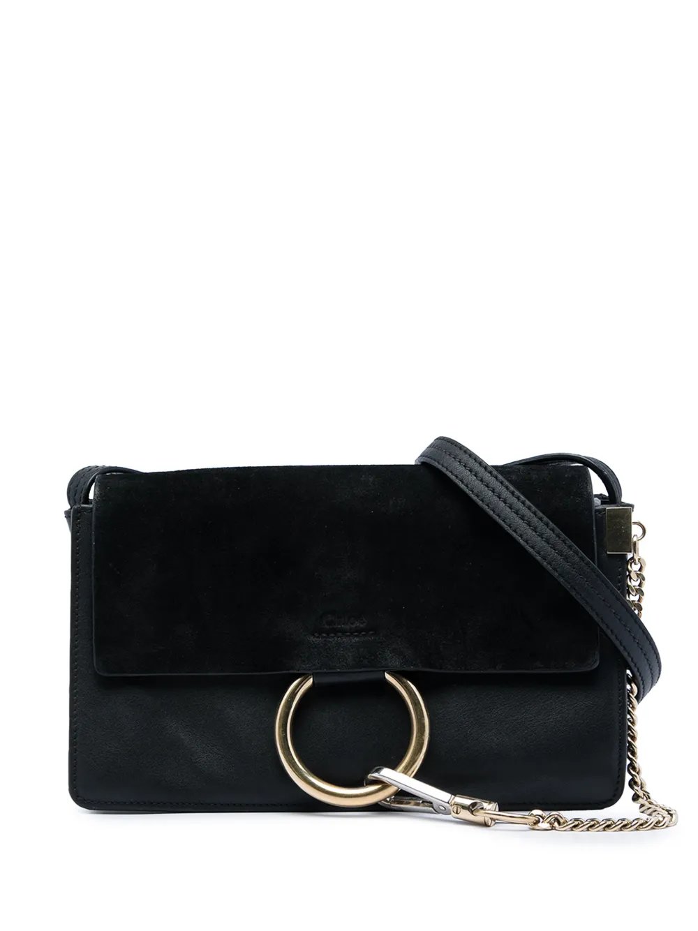 2015 Small Suede and Calfskin Faye crossbody bag