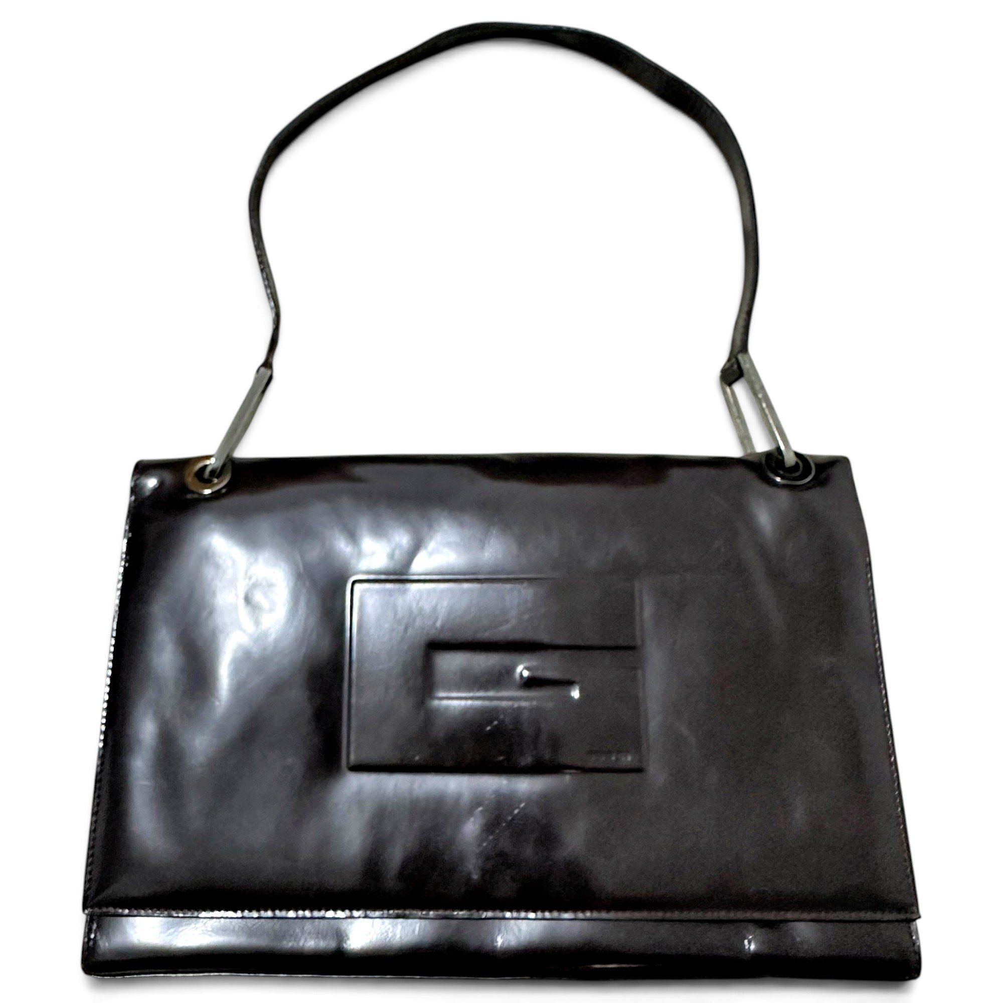 Patent leather handbag