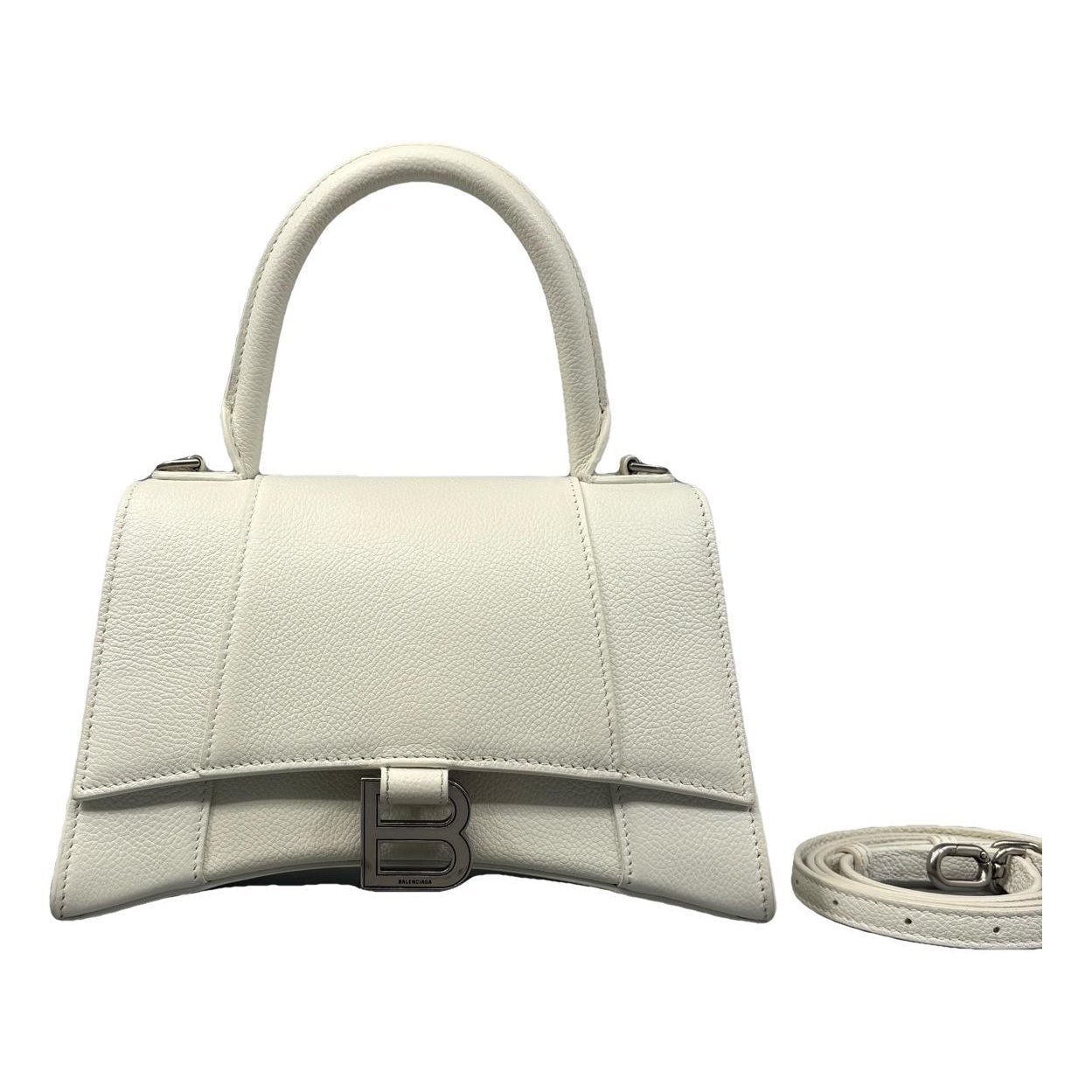 Hourglass leather handbag