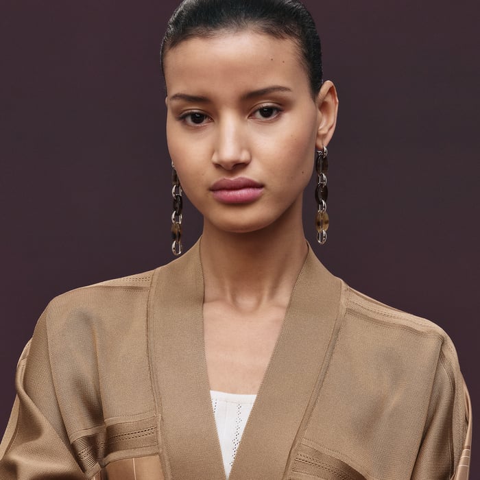Beige Zénith "l'Enseigne Du Sellier" Long Cardigan