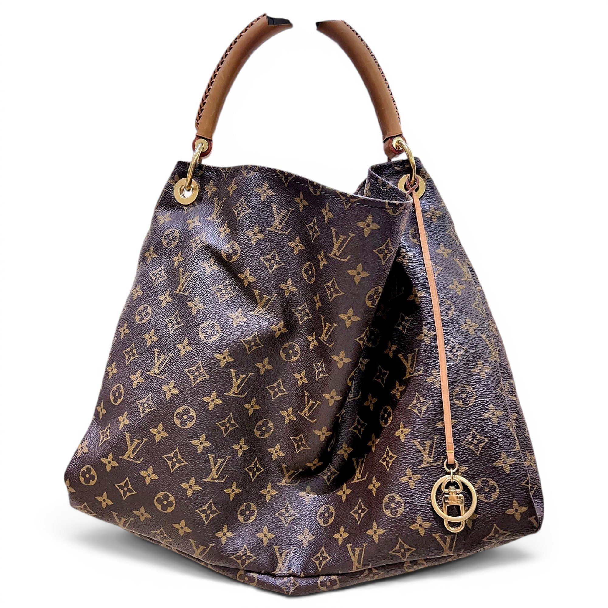 Artsy leather handbag