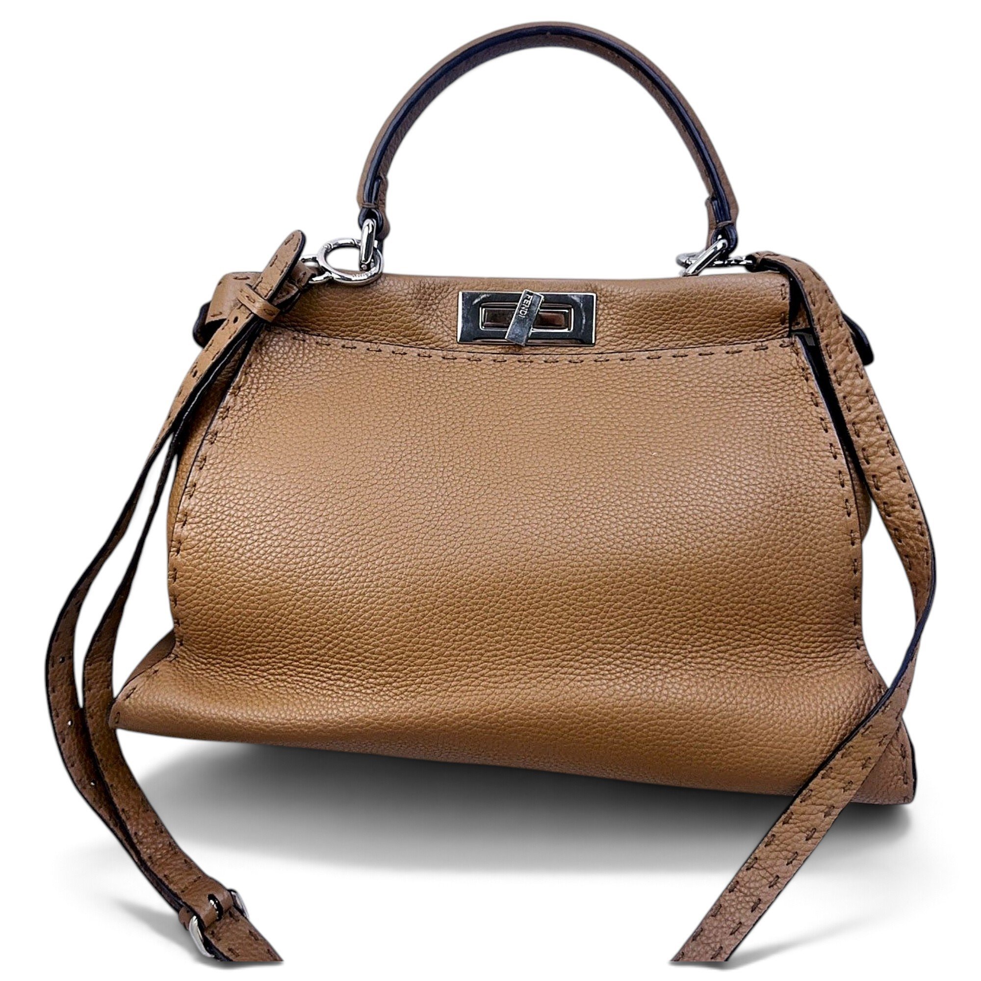 Peekaboo leather handbag