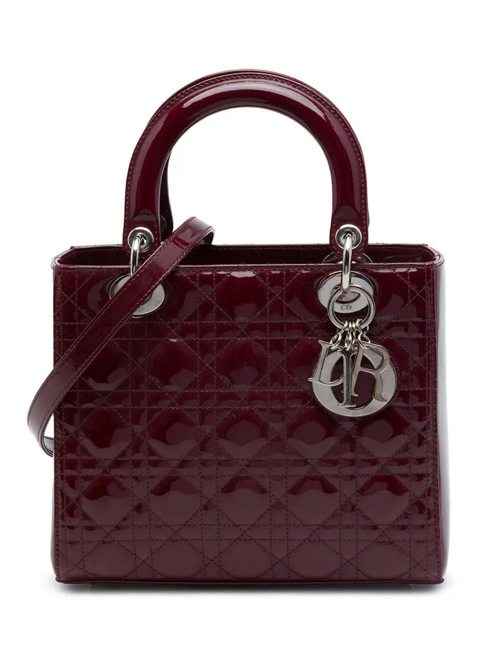 2011 Medium Patent Cannage Lady Dior satchel