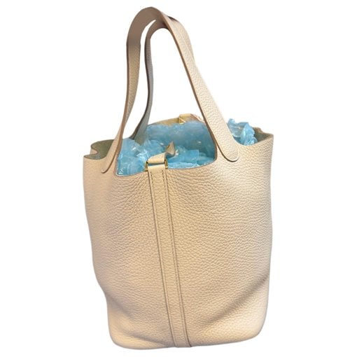 Picotin leather tote