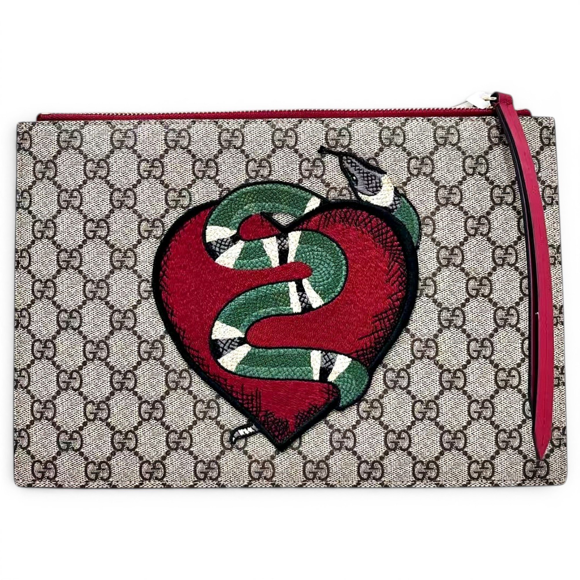 Leather clutch bag