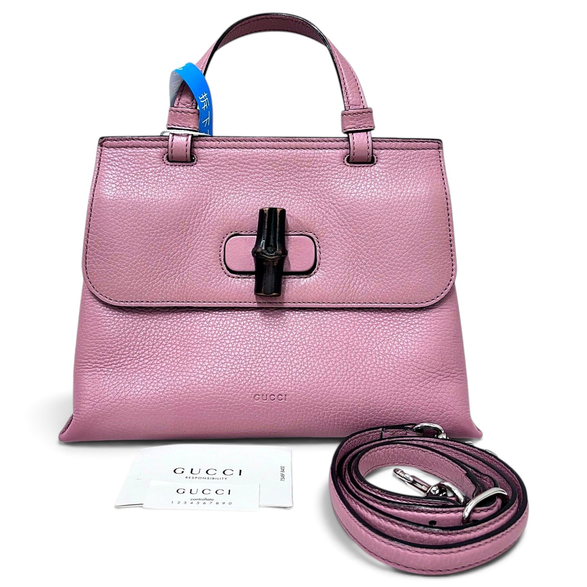 Bamboo leather handbag
