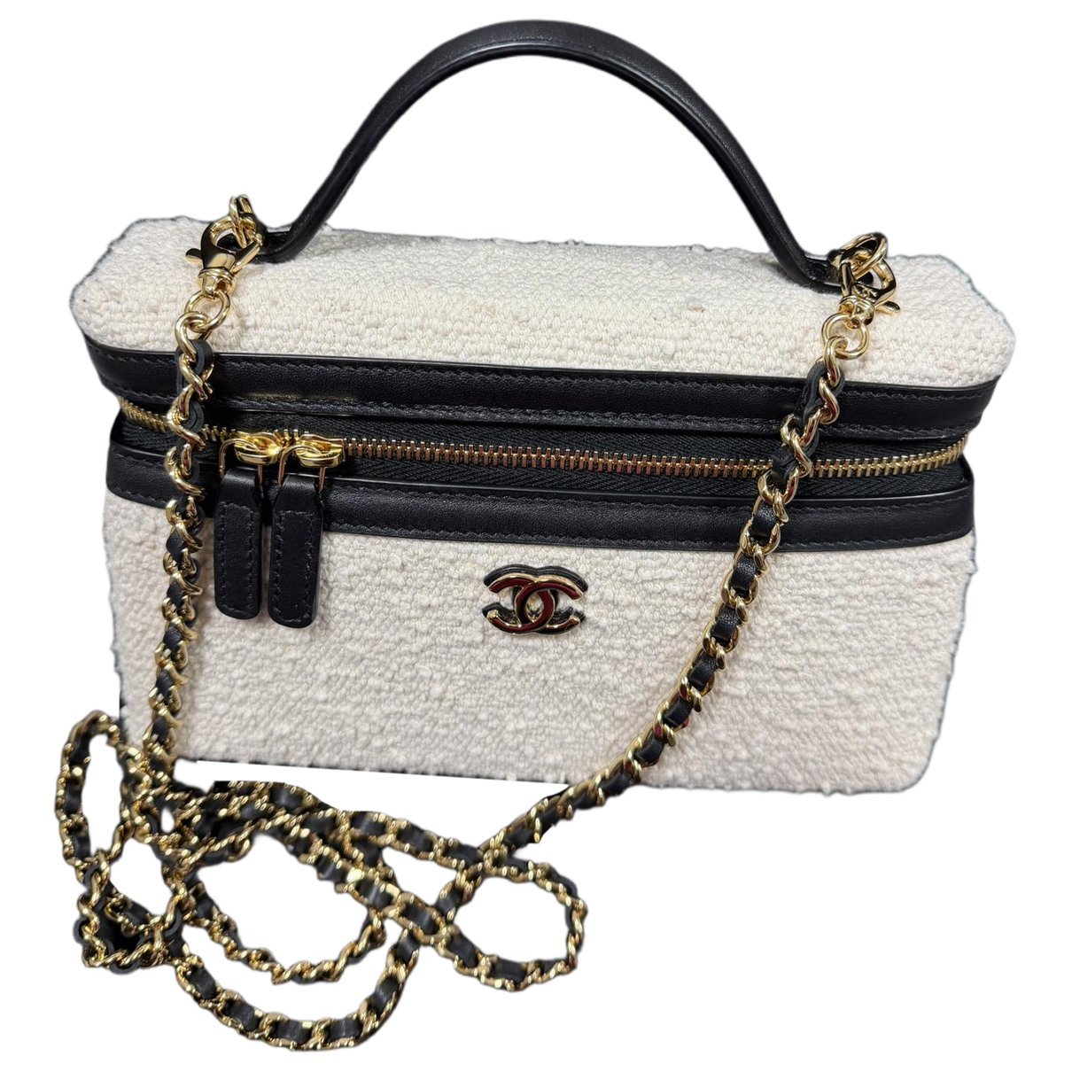 Vanity leather handbag