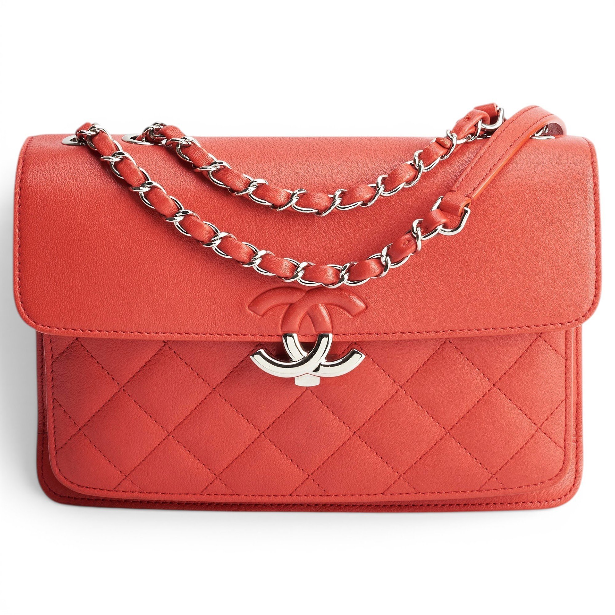 Trendy CC Flap leather handbag