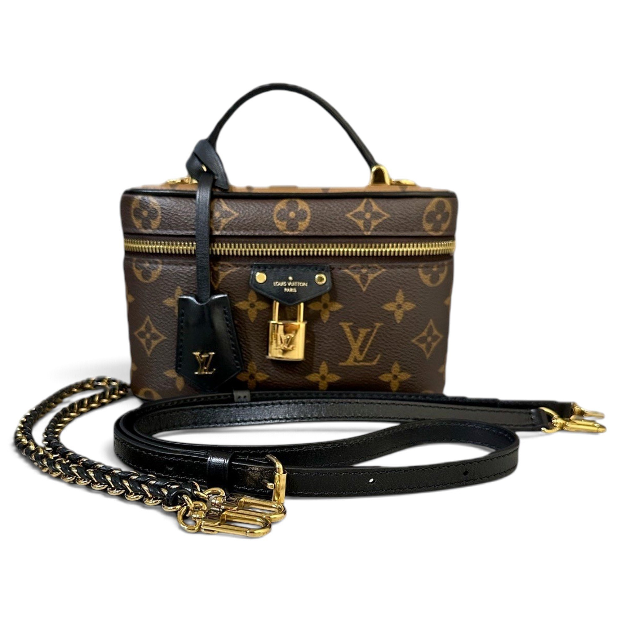 Vanity leather handbag