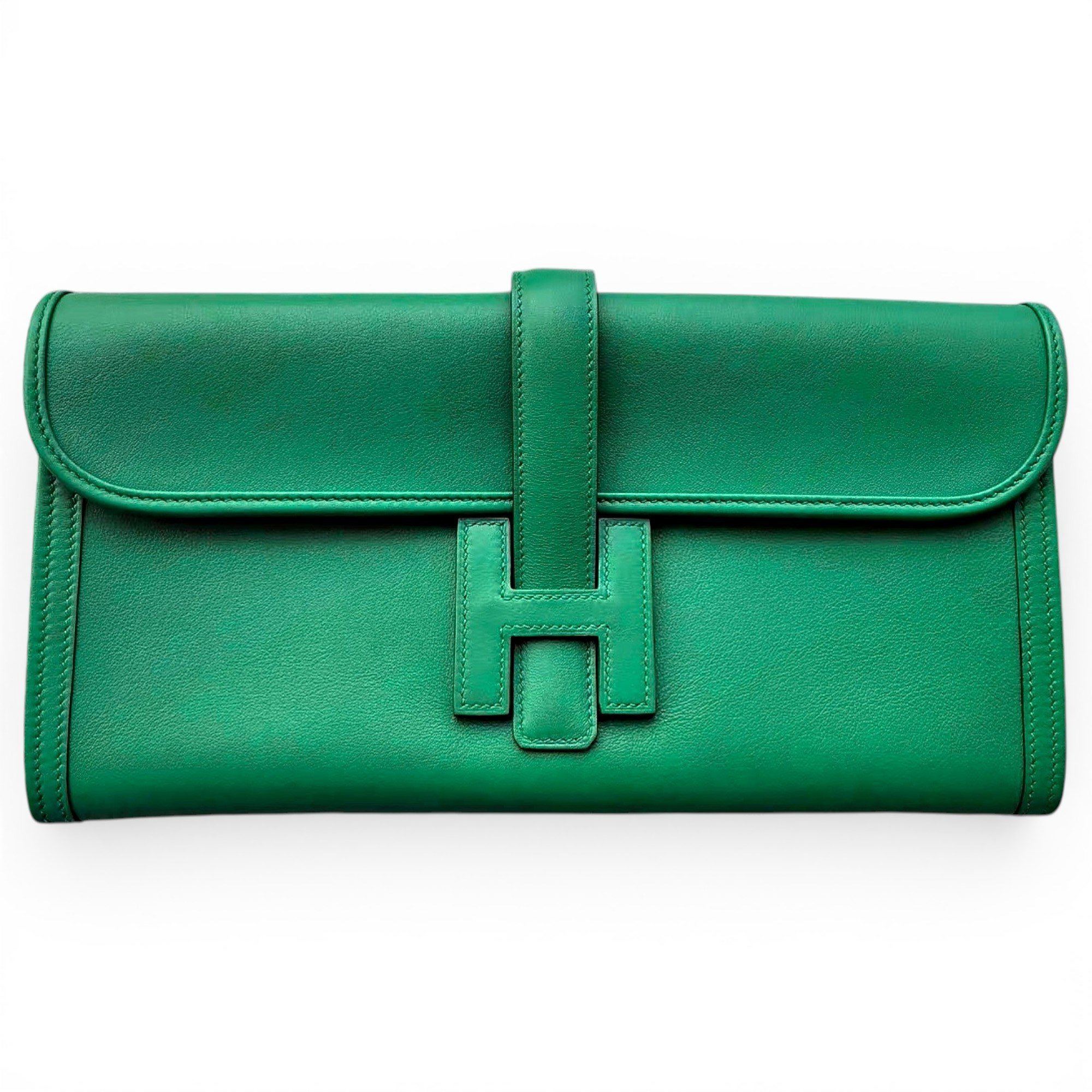 Jige leather clutch bag